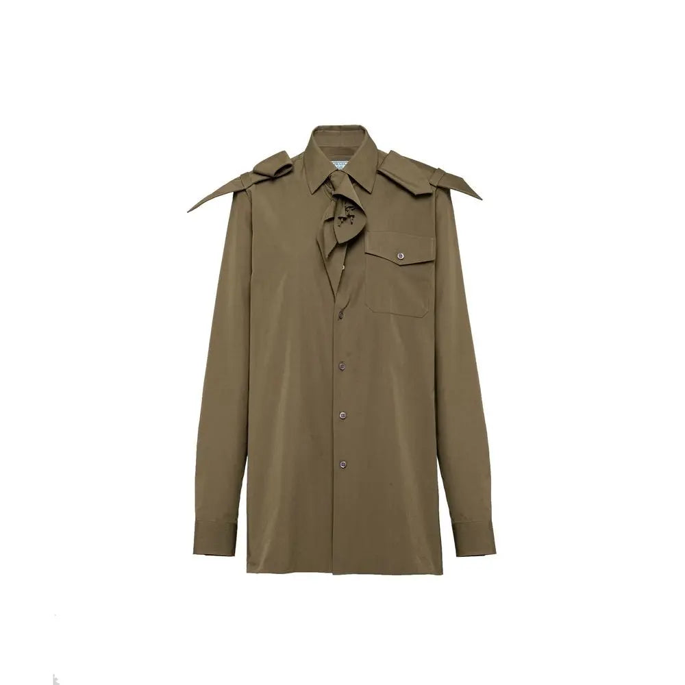 Prada Bicolor Cotton Dress Shirt Prada