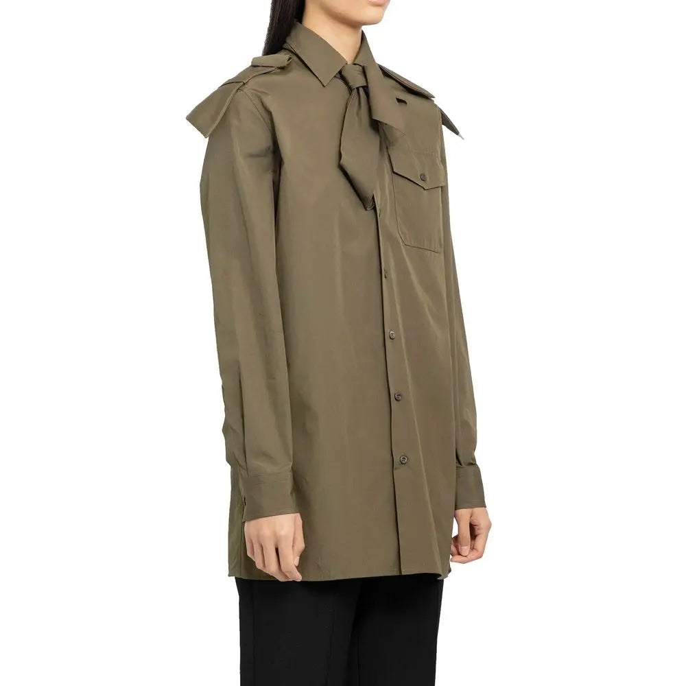 Prada Bicolor Cotton Dress Shirt Prada