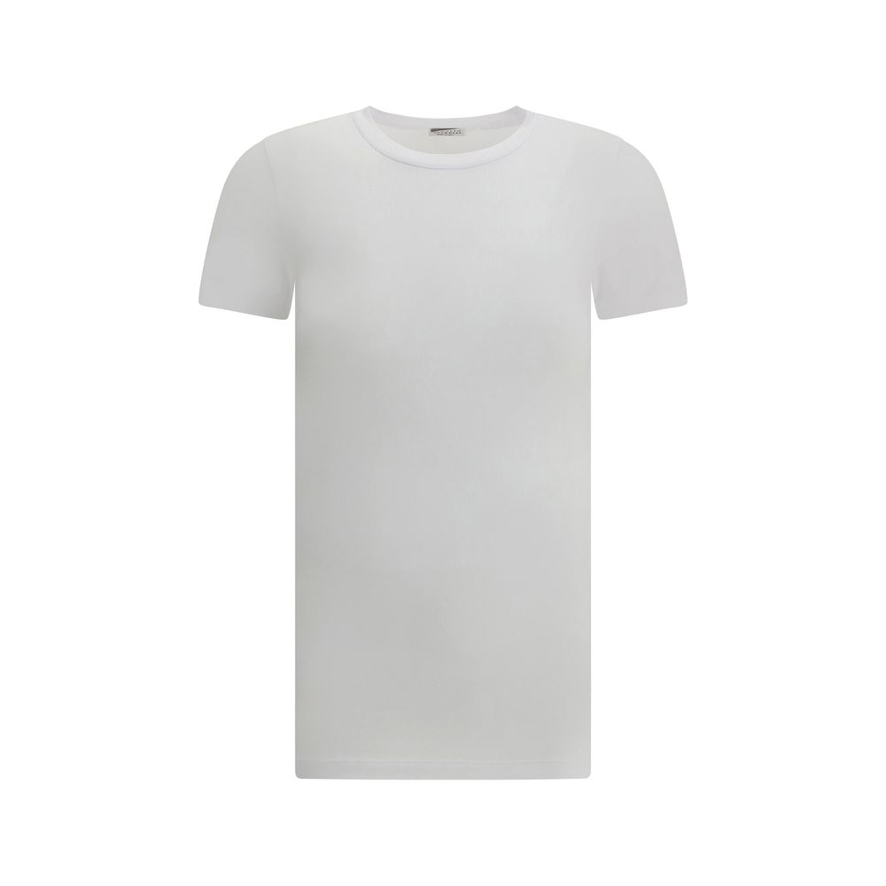Brunello Cucinelli White Cotton T-Shirt Brunello Cucinelli