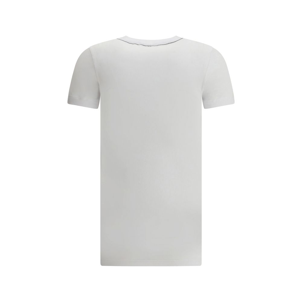 Brunello Cucinelli White Cotton T-Shirt Brunello Cucinelli
