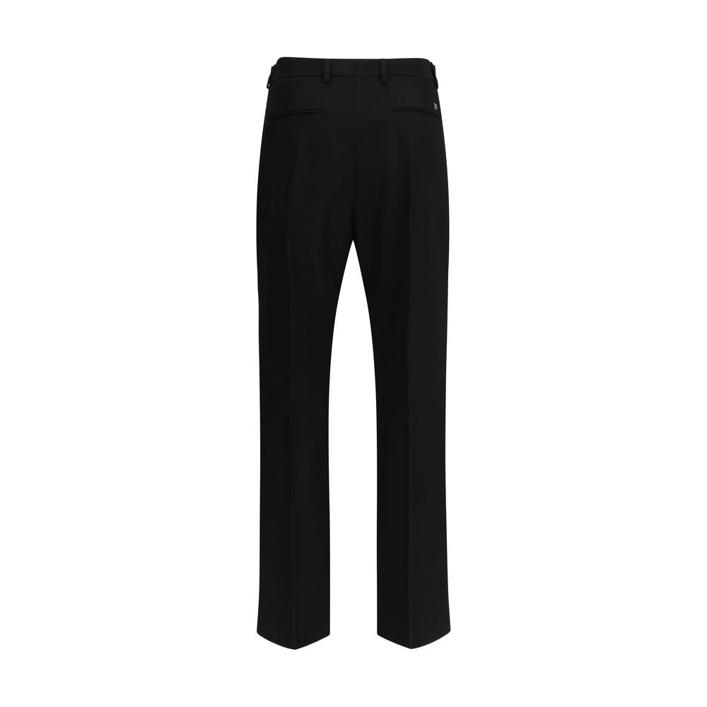 Valentino Black Wool Oves Aries Dress Pants Valentino