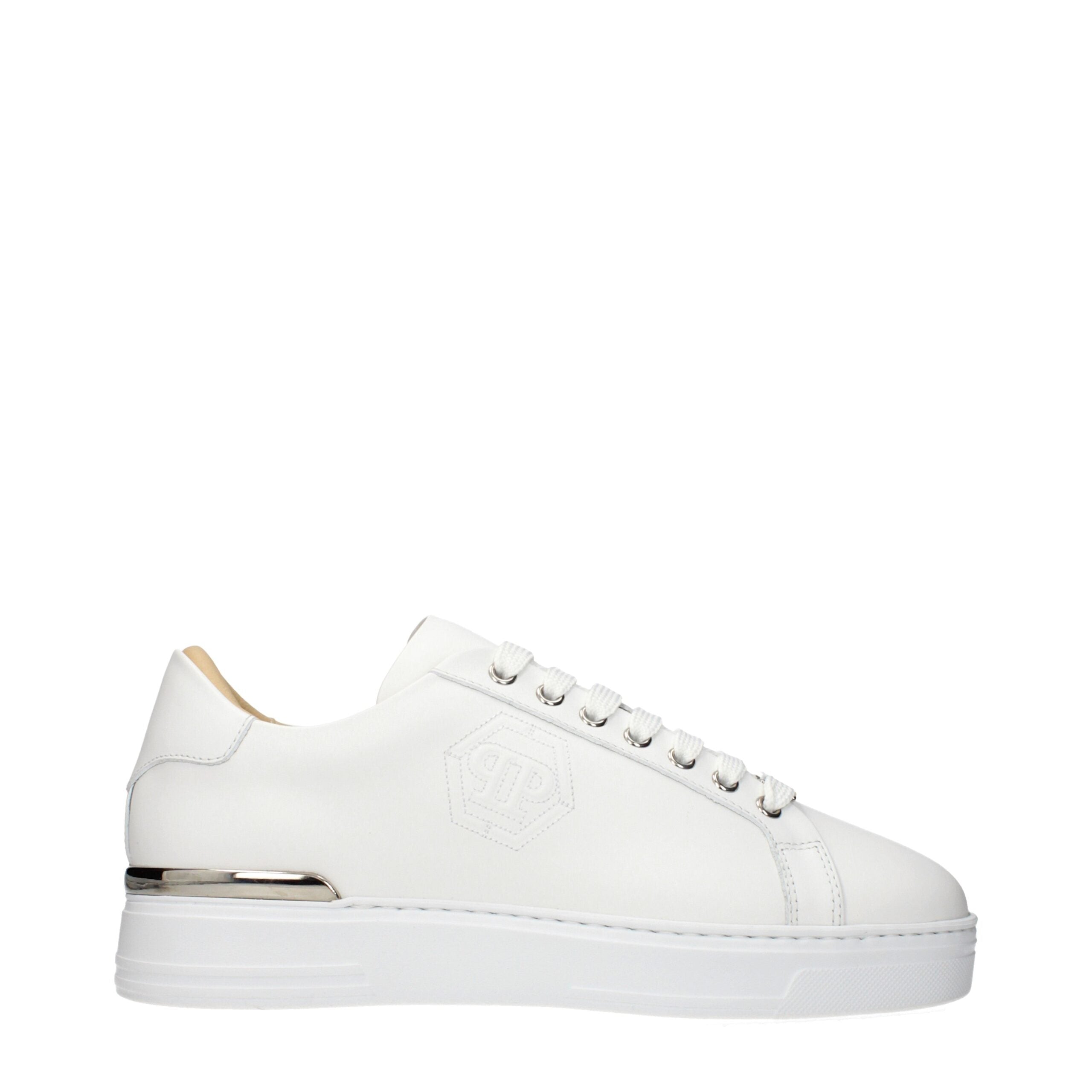 Philipp Plein White Leather Low Top Sneakers Philipp Plein
