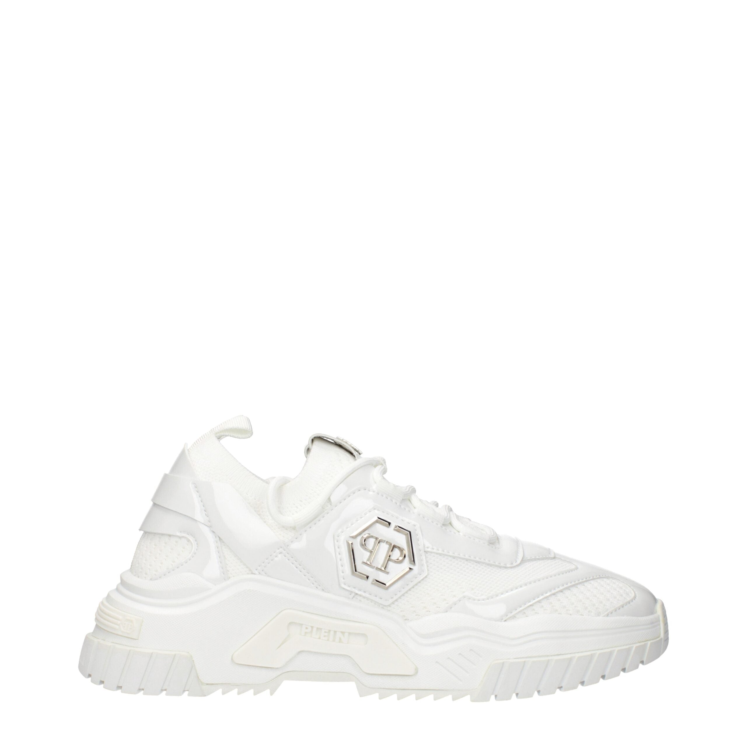 Philipp Plein White Fabric Chunky Sneakers Philipp Plein
