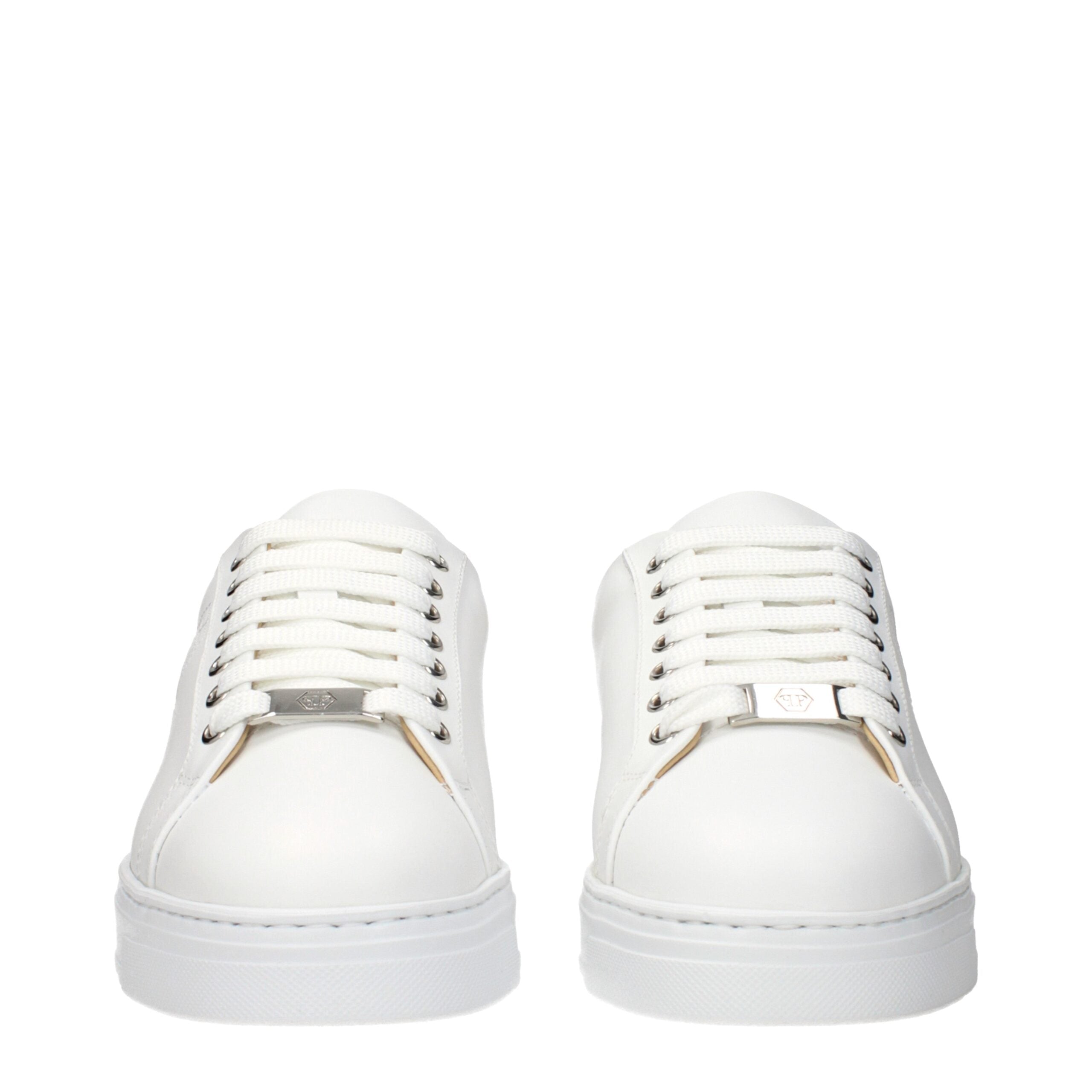 Philipp Plein White Leather Low Top Sneakers Philipp Plein