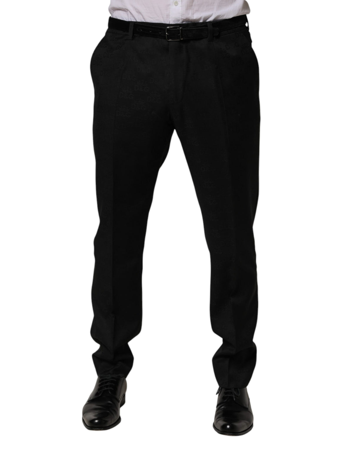 Dolce & Gabbana Black Wool Skinny Dress Formal Trouser Pants