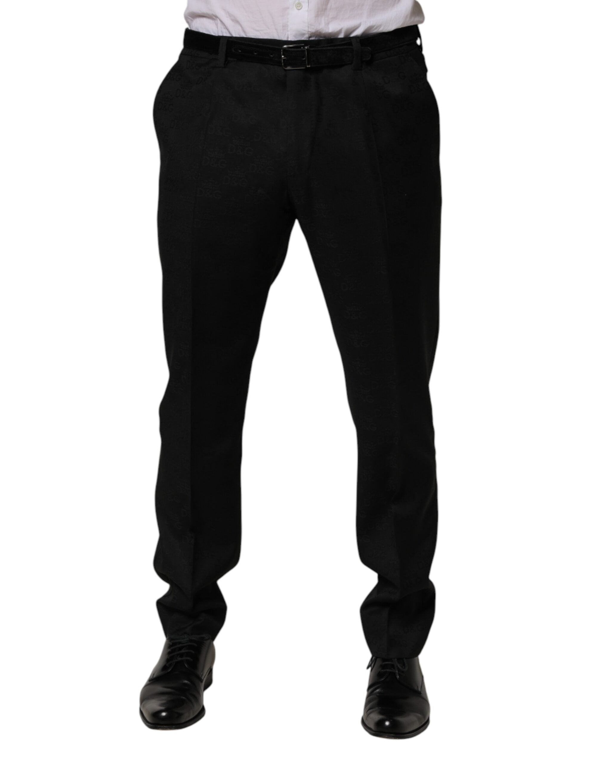 Dolce & Gabbana Black Wool Skinny Dress Formal Trouser Pants Dolce & Gabbana