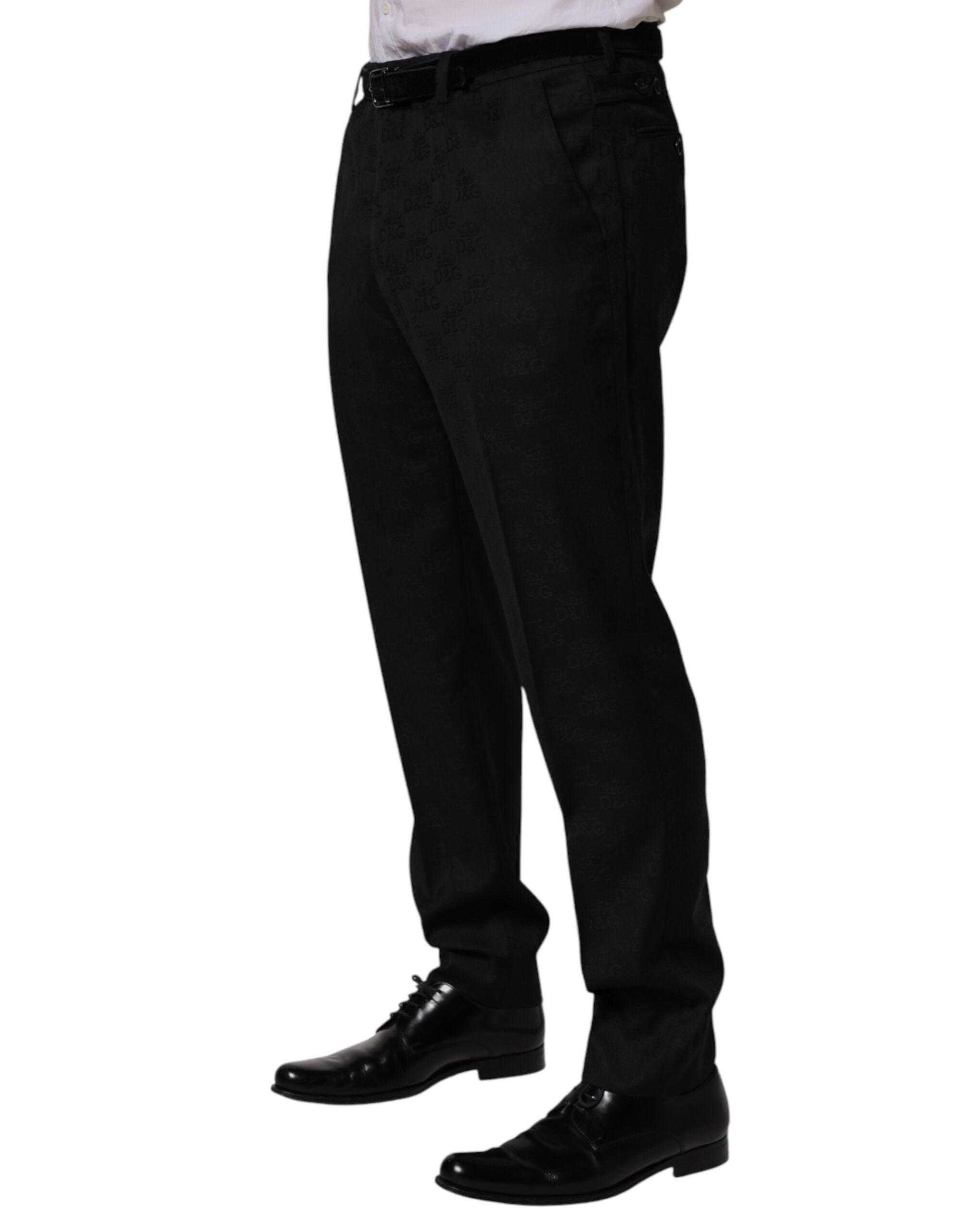 Dolce & Gabbana Black Wool Skinny Dress Formal Trouser Pants Dolce & Gabbana