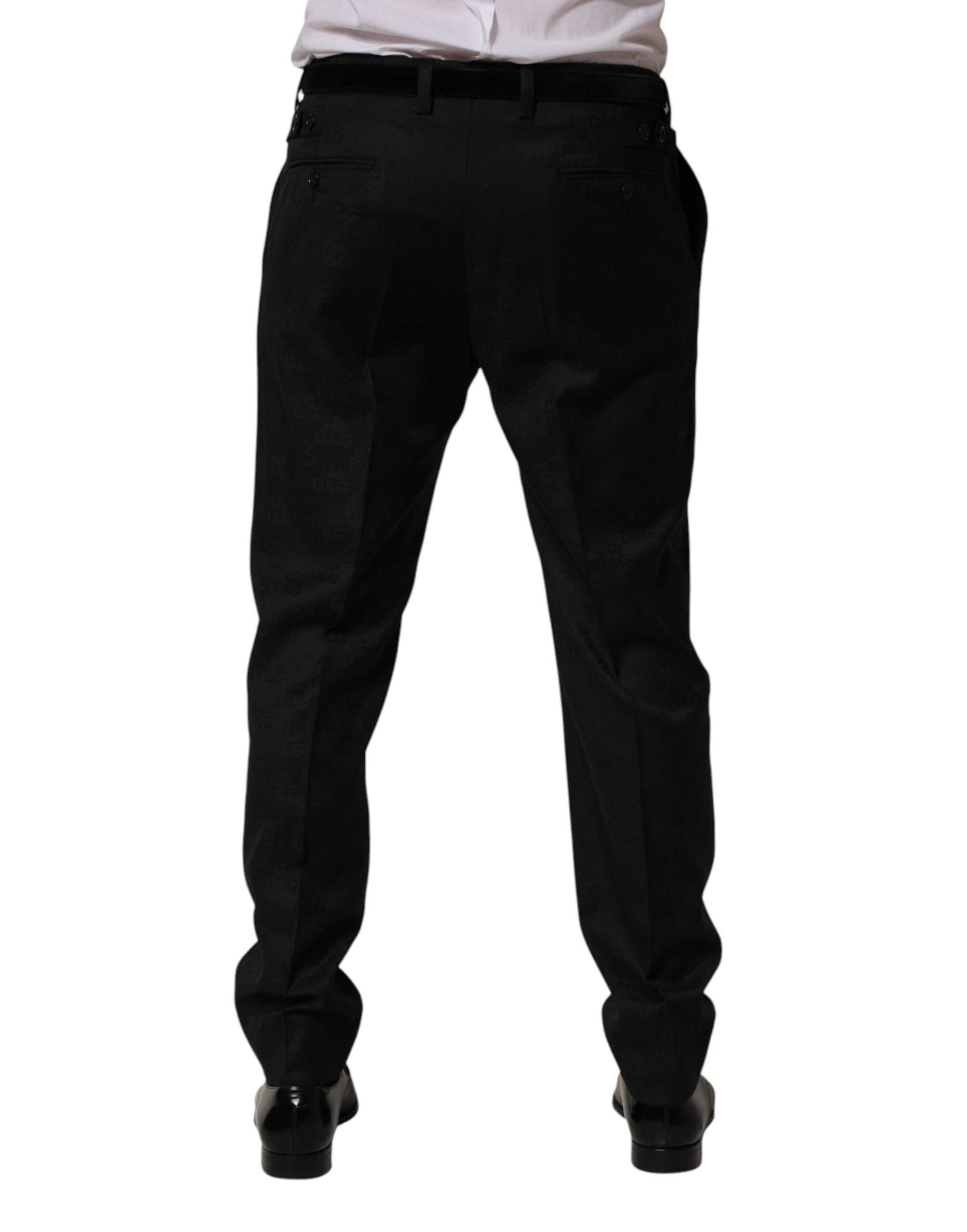 Dolce & Gabbana Black Wool Skinny Dress Formal Trouser Pants Dolce & Gabbana