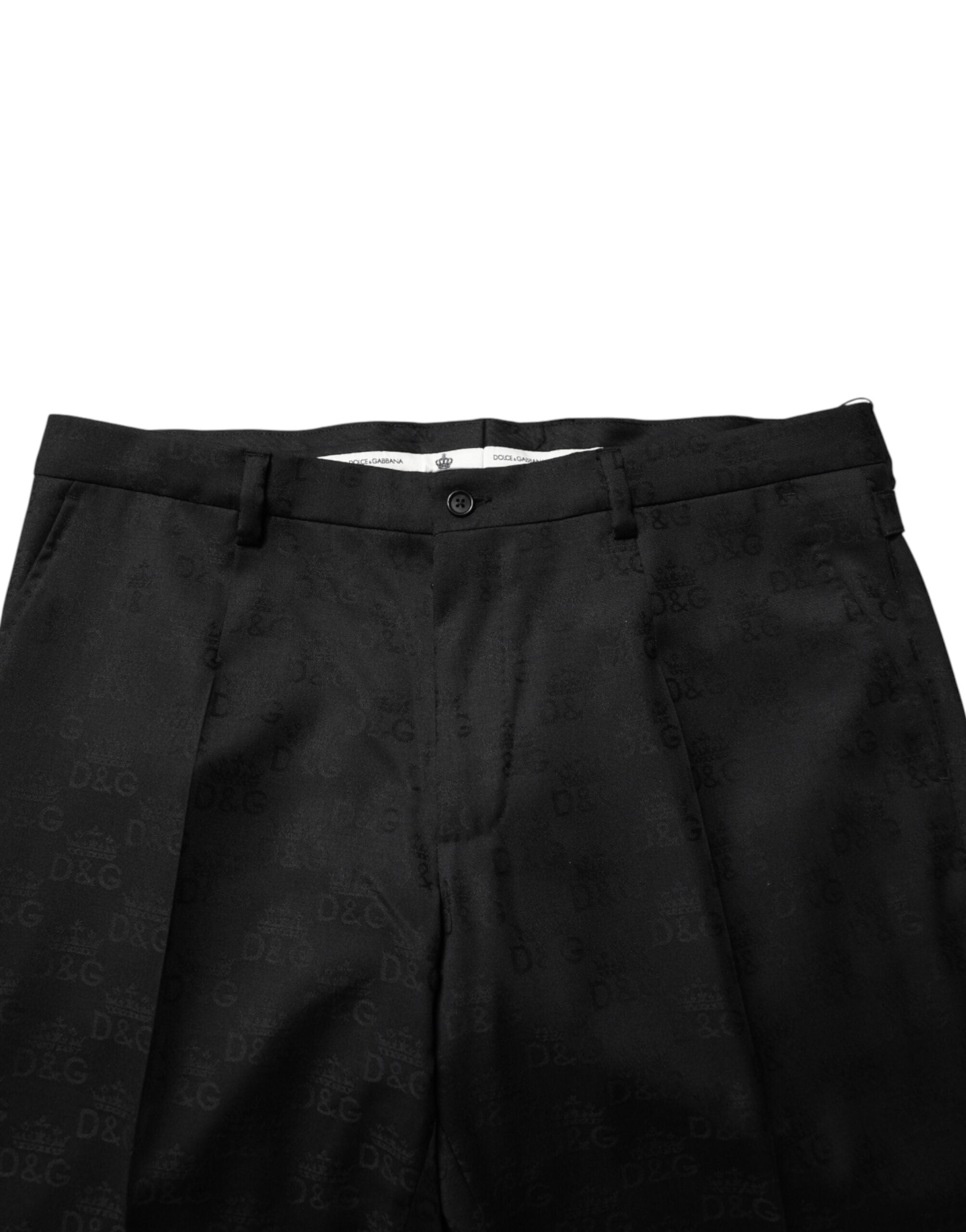 Dolce & Gabbana Black Wool Skinny Dress Formal Trouser Pants Dolce & Gabbana