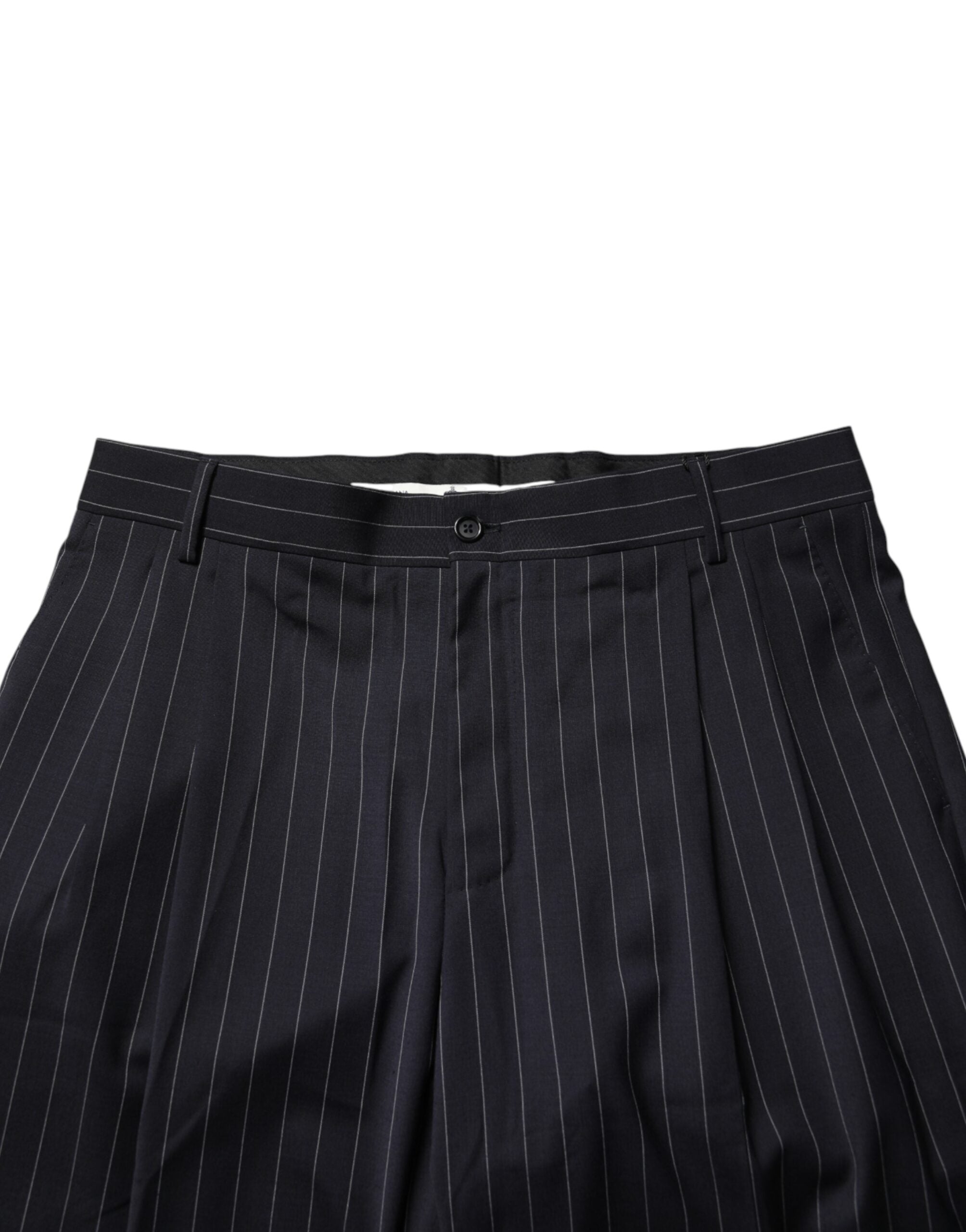 Dolce & Gabbana Black Stripe Straight Men Dress Trouser Pants Dolce & Gabbana