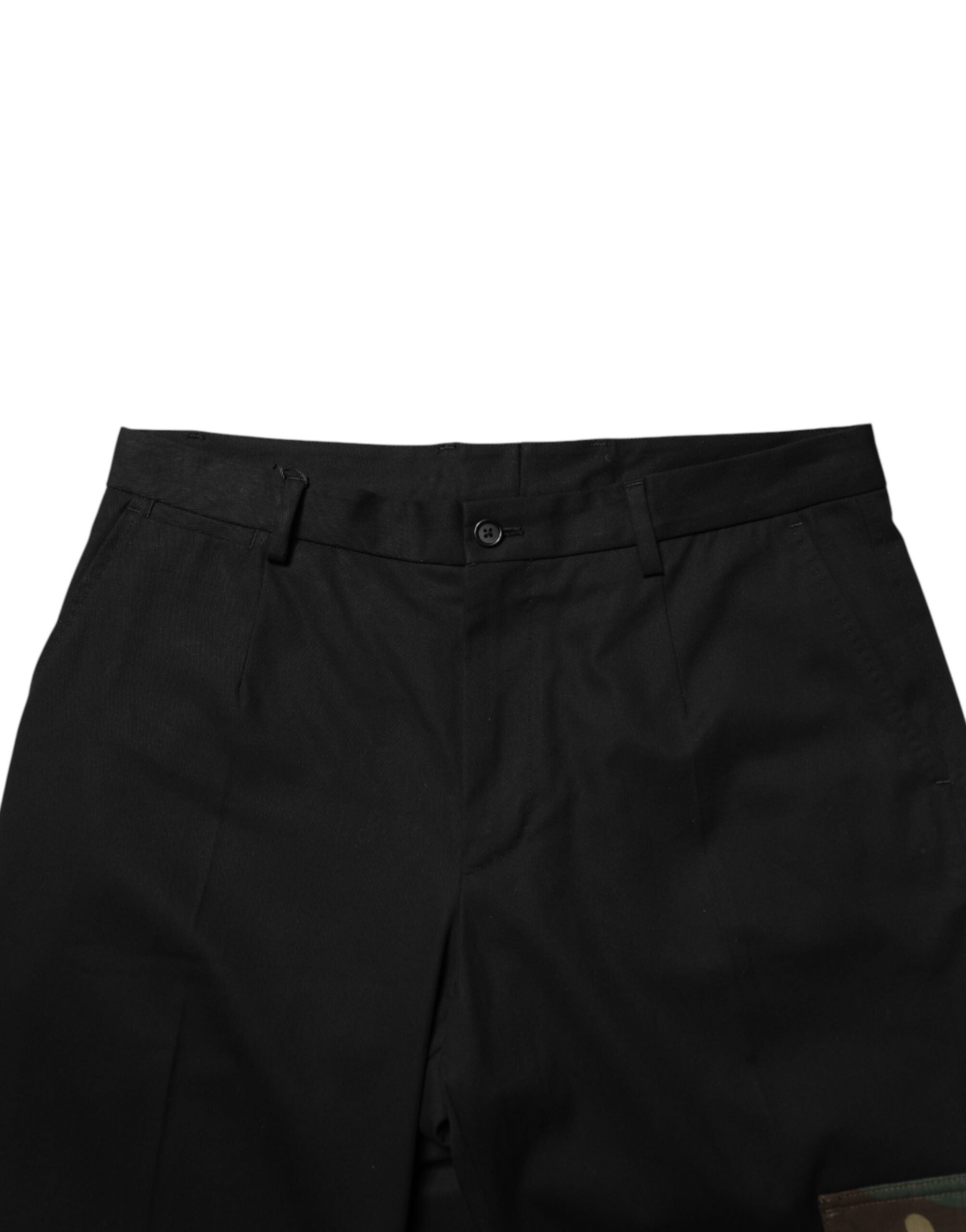 Dolce & Gabbana Black Cotton Skinny Dress Cargo Trouser Pants Dolce & Gabbana