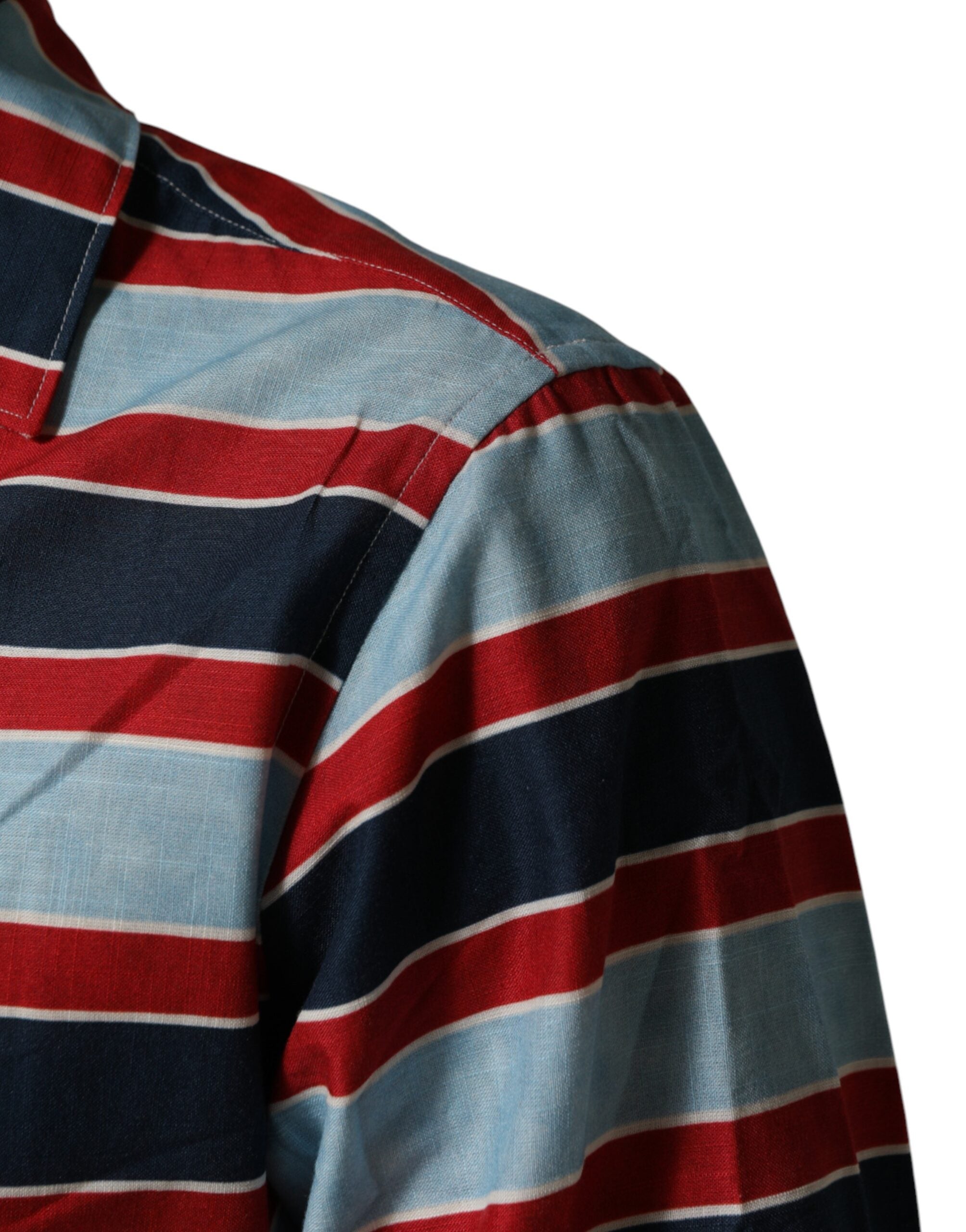 Dolce & Gabbana Multicolor Stripes Cotton Men Button Down Shirt Dolce & Gabbana