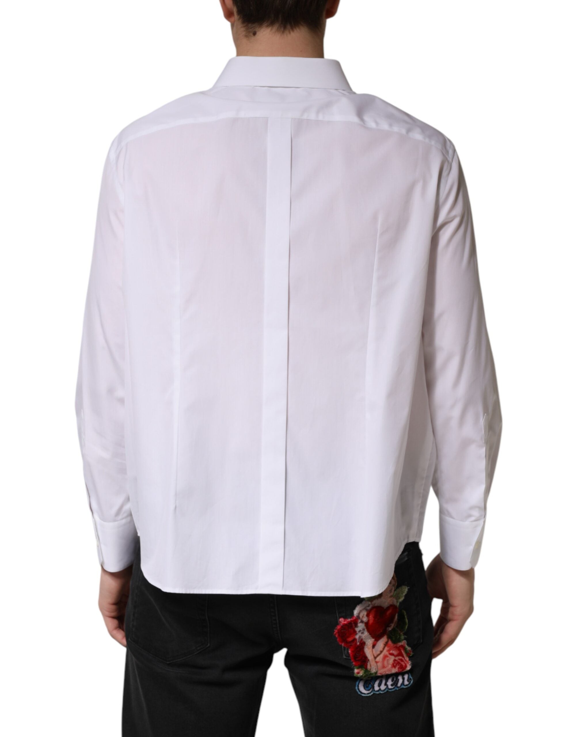 Dolce & Gabbana White SARTORIA Cotton Collared Dress Shirt Dolce & Gabbana