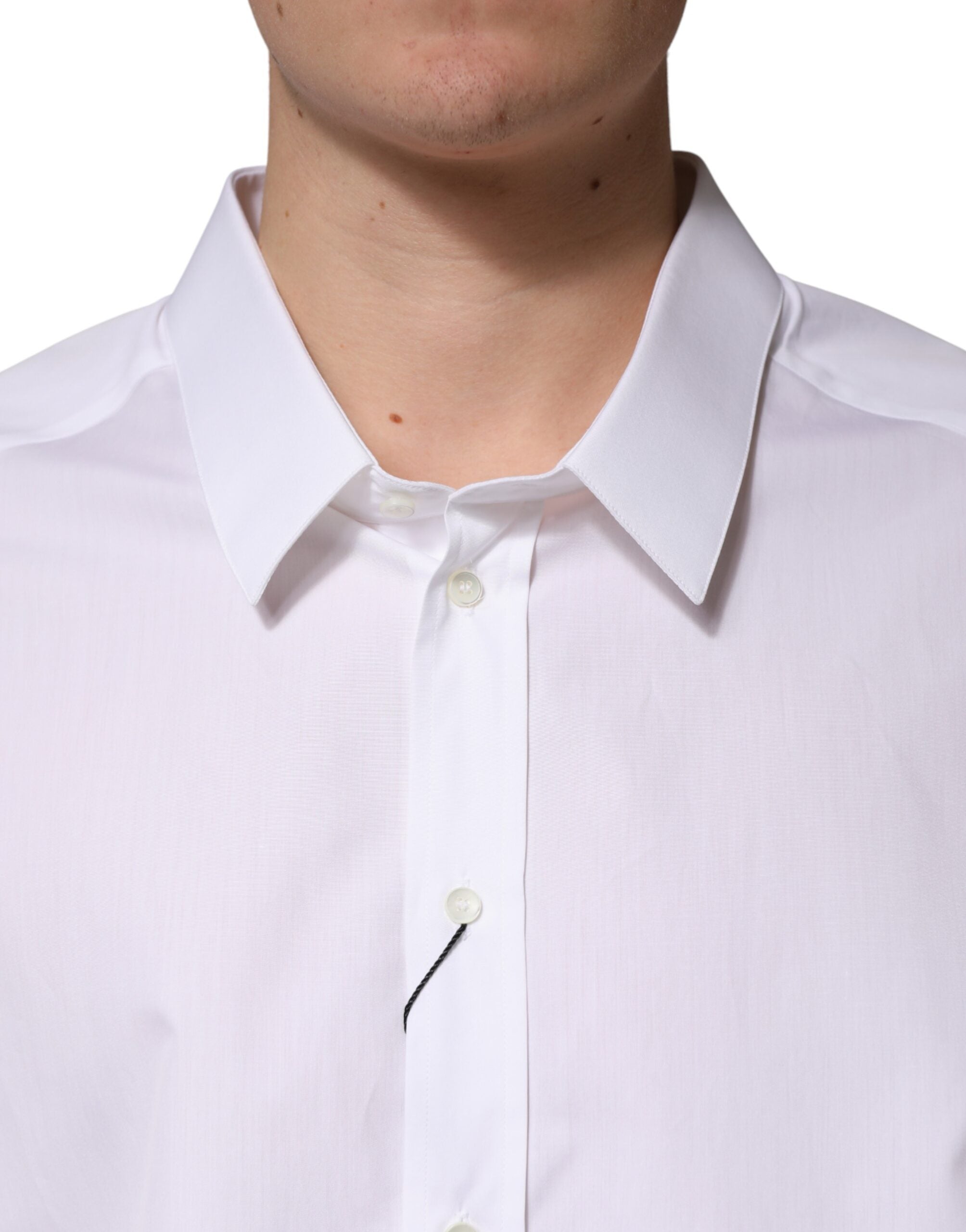 Dolce & Gabbana White SARTORIA Cotton Collared Dress Shirt Dolce & Gabbana