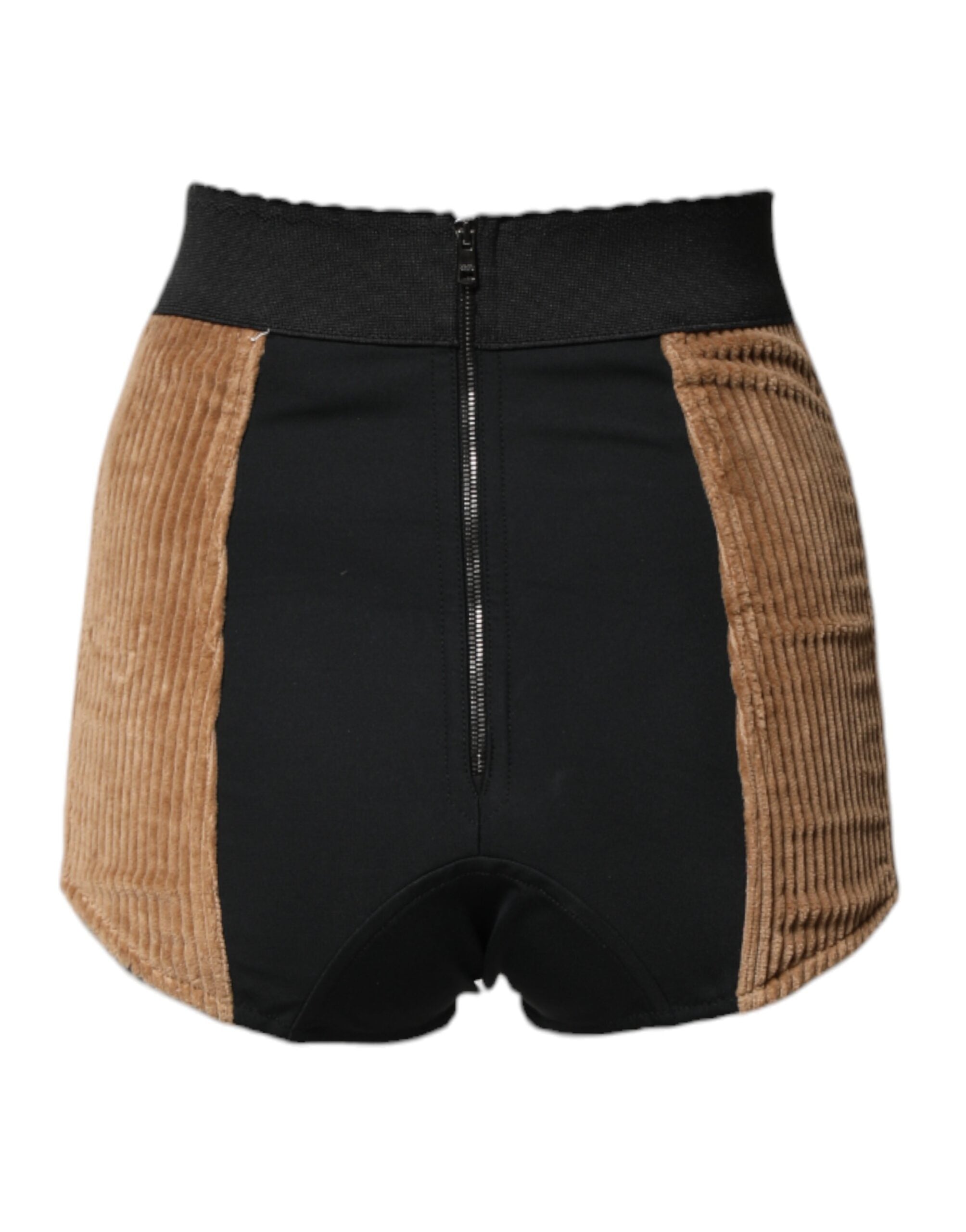 Dolce & Gabbana Brown Cotton High Waisted Hot Pants Shorts Dolce & Gabbana