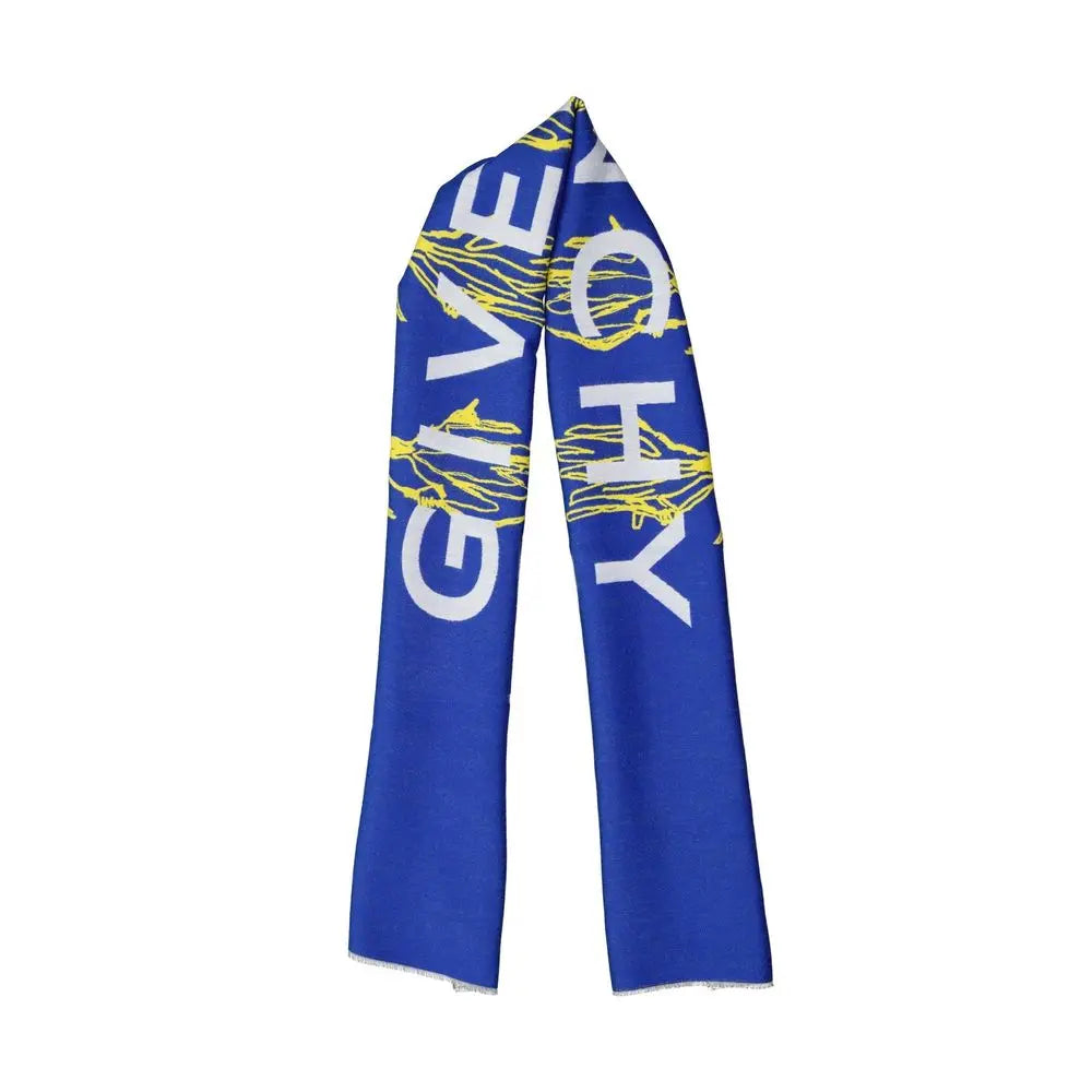 Givenchy Blue Silk Scarf Givenchy