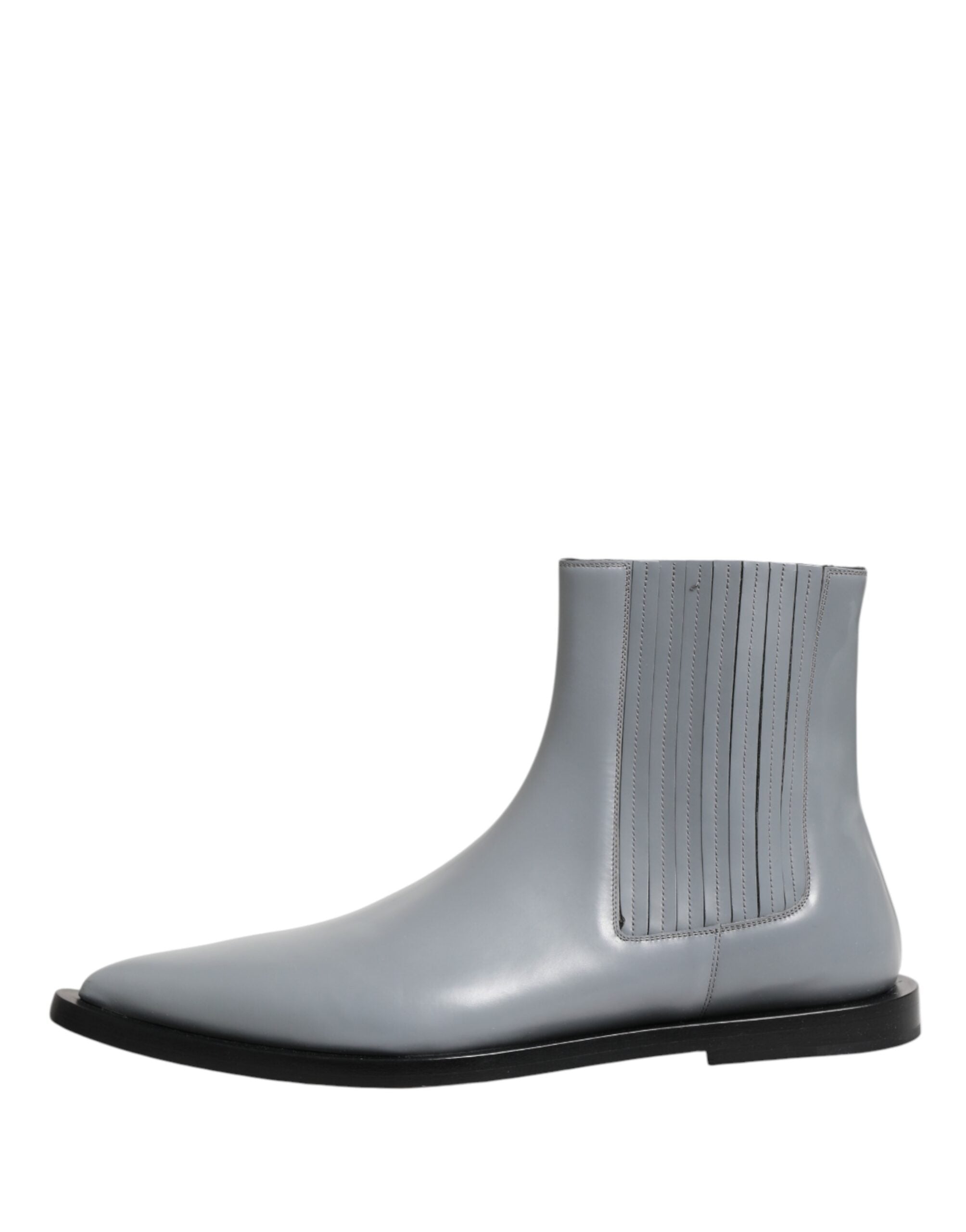 Dolce & Gabbana Light Gray Chelsea Short Ankle Boots Shoes Dolce & Gabbana