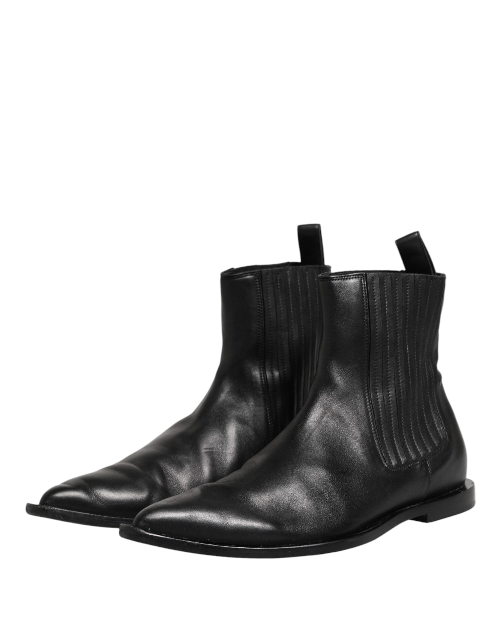 Dolce & Gabbana Black Chelsea Men Short Ankle Boots Shoes Dolce & Gabbana