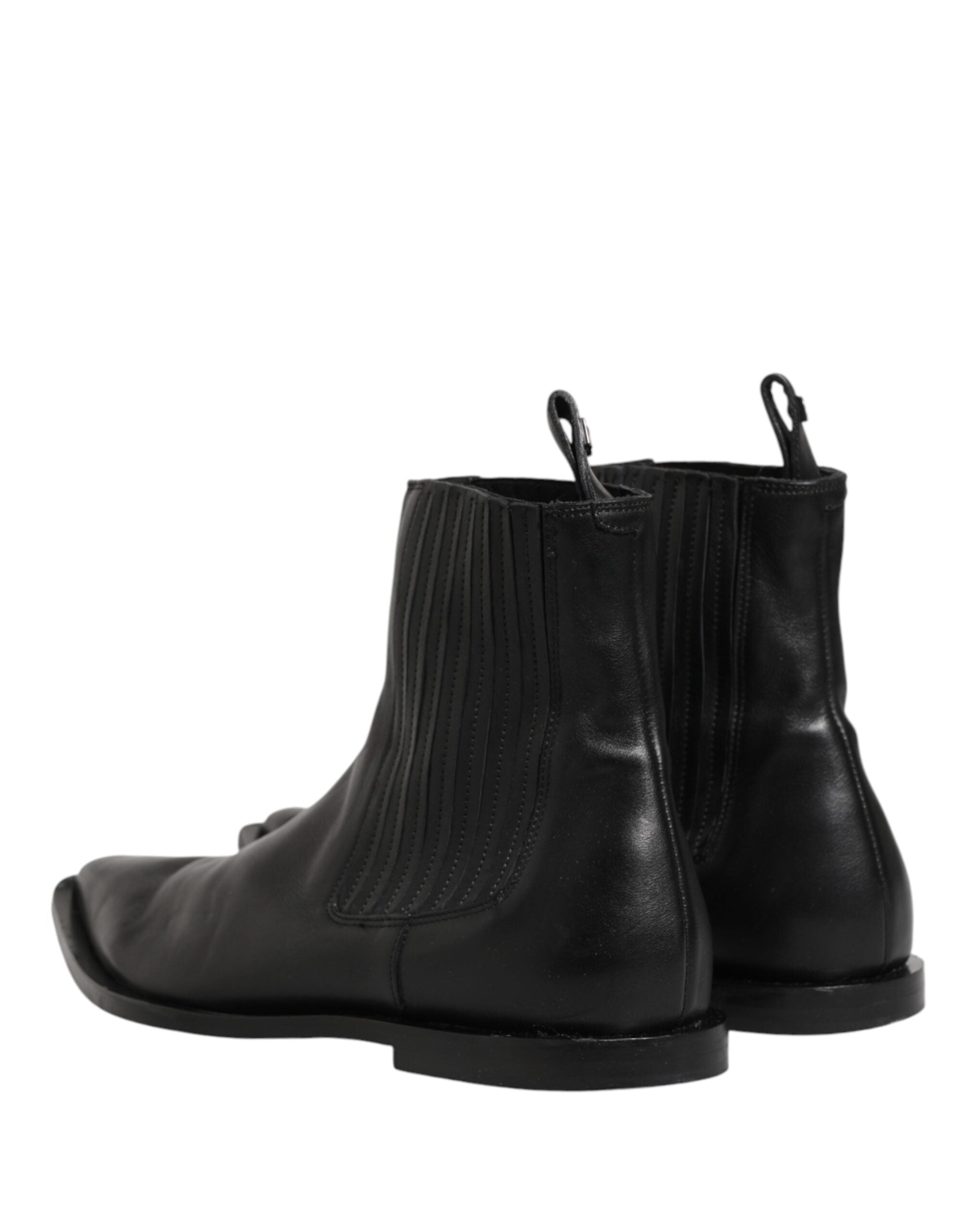 Dolce & Gabbana Black Chelsea Men Short Ankle Boots Shoes Dolce & Gabbana