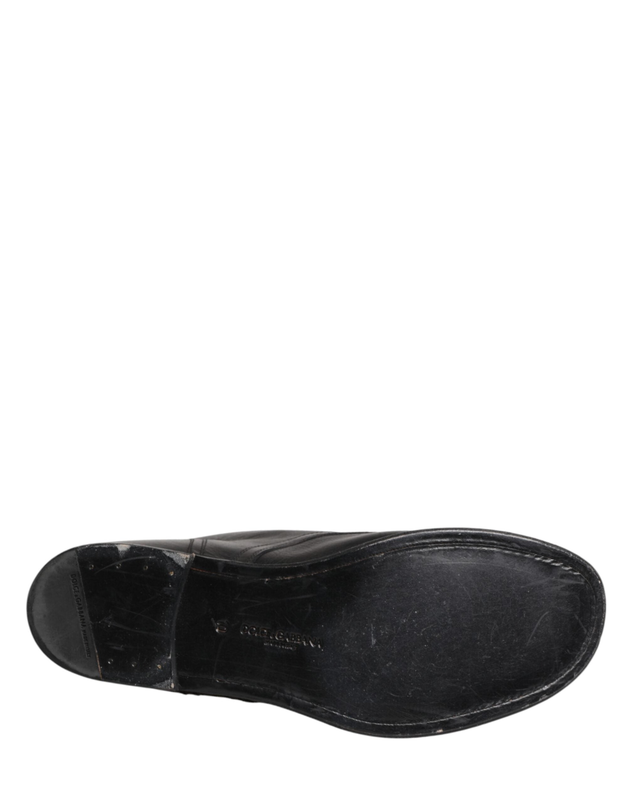 Dolce & Gabbana Black Lace Up Short Ankle Boots Men Shoes Dolce & Gabbana