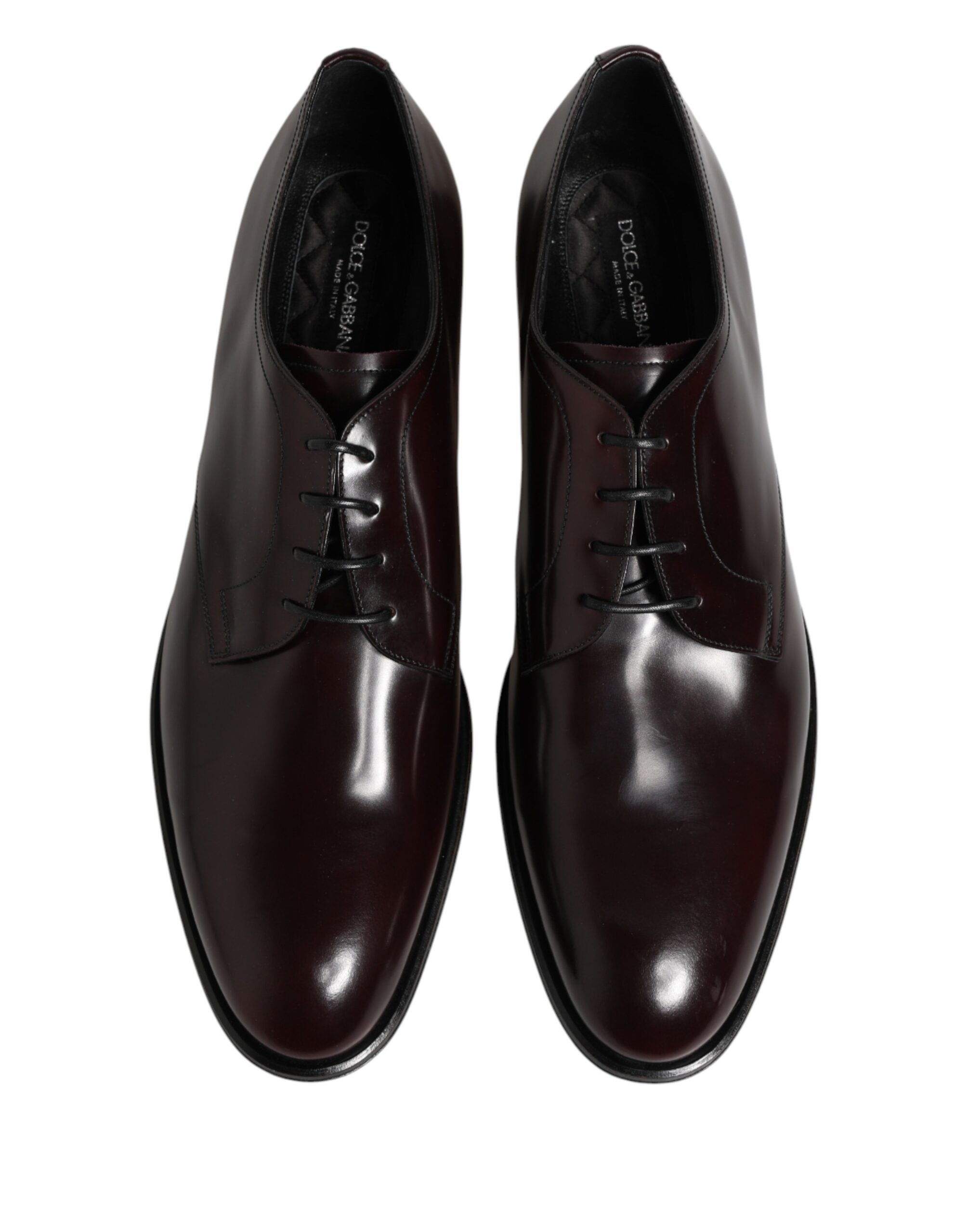 Dolce & Gabbana Black Lace Up Leather Dress Derby Men Shoes Dolce & Gabbana