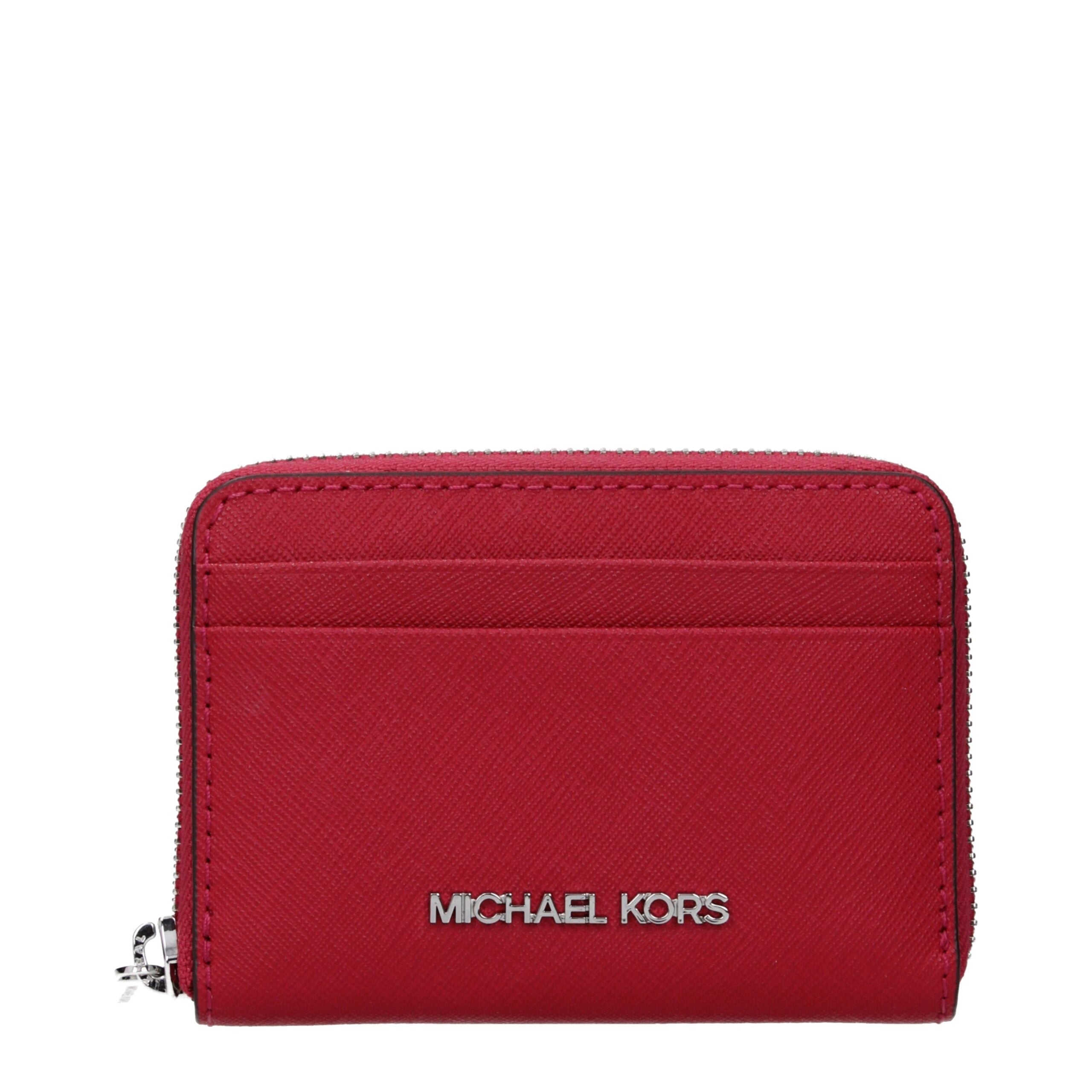 Michael Kors Red Leather Cardholder Michael Kors
