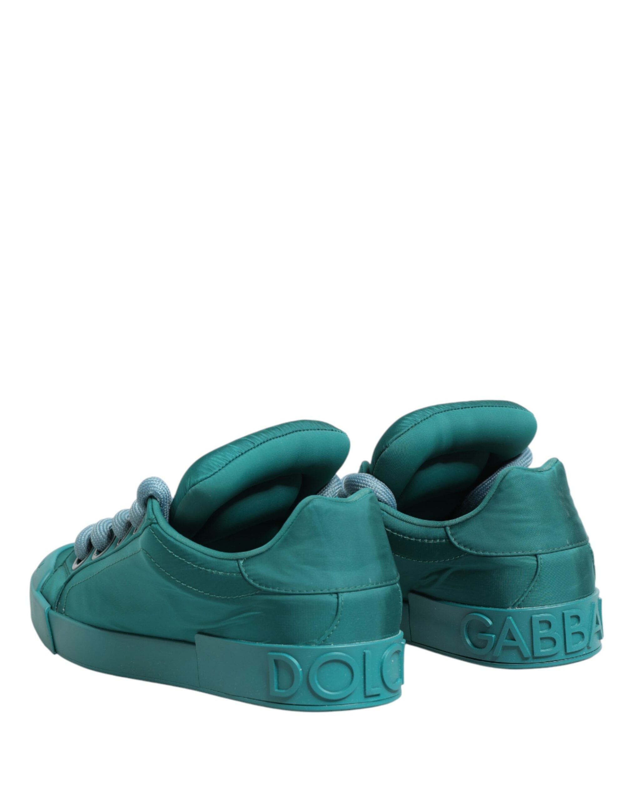 Dolce & Gabbana Teal Portofino Men Low Top Sneakers Shoes Dolce & Gabbana