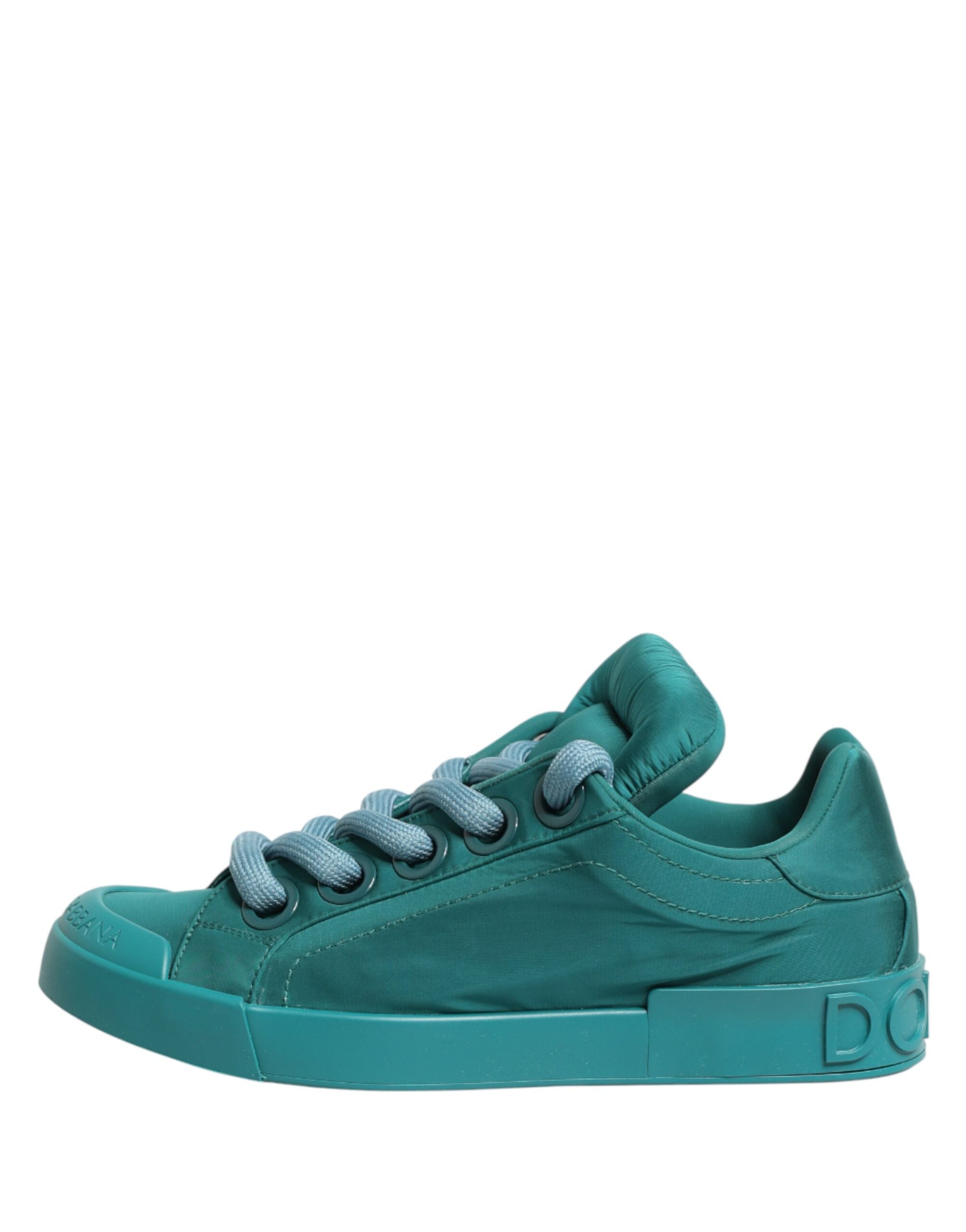 Dolce & Gabbana Teal Portofino Men Low Top Sneakers Shoes Dolce & Gabbana