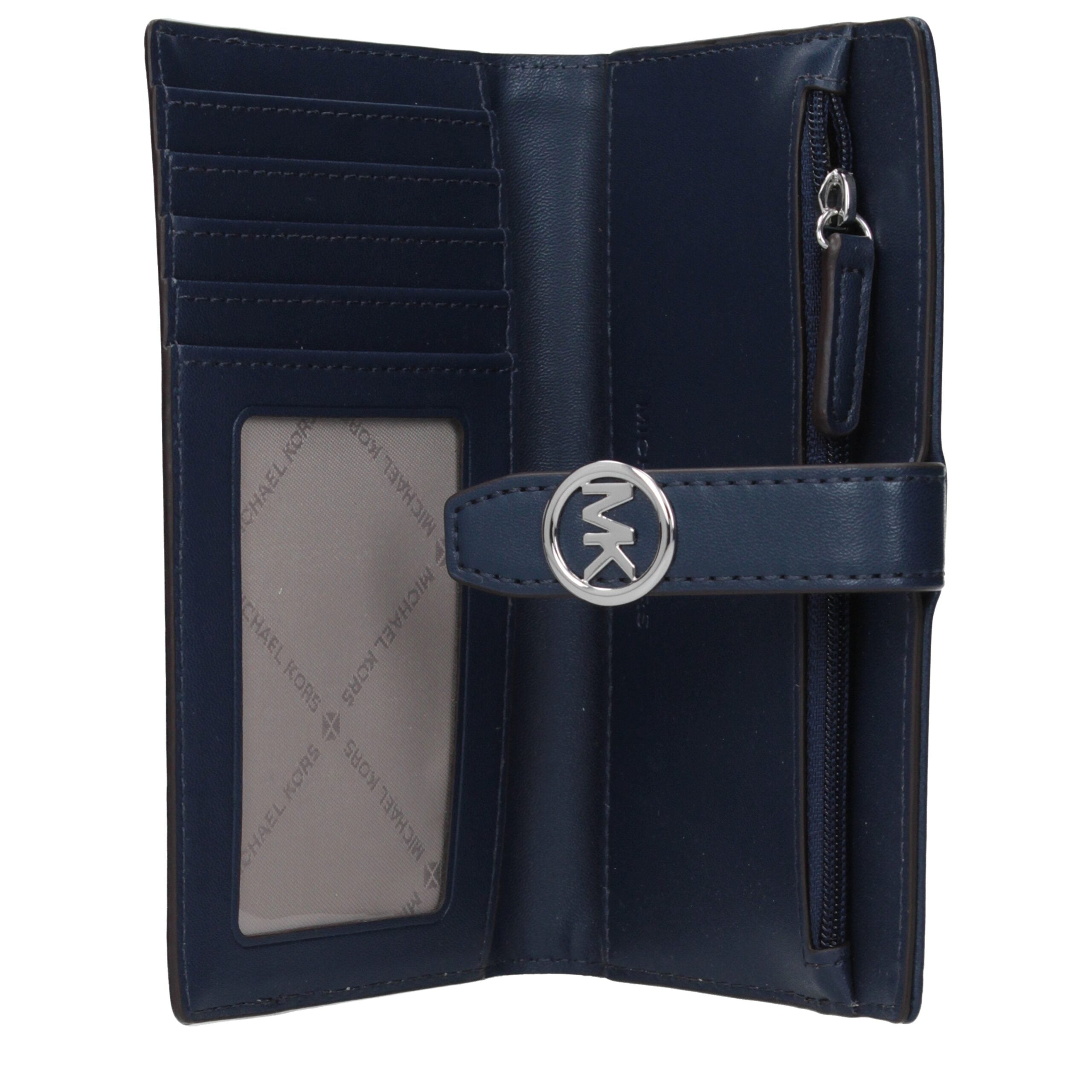 Michael Kors Blue Fabric Wallet Michael Kors