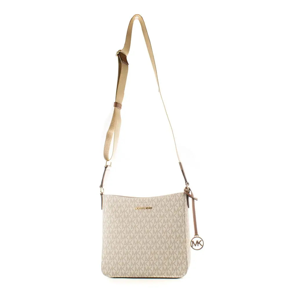 Michael Kors Beige Canvas Crossbody Bag Michael Kors