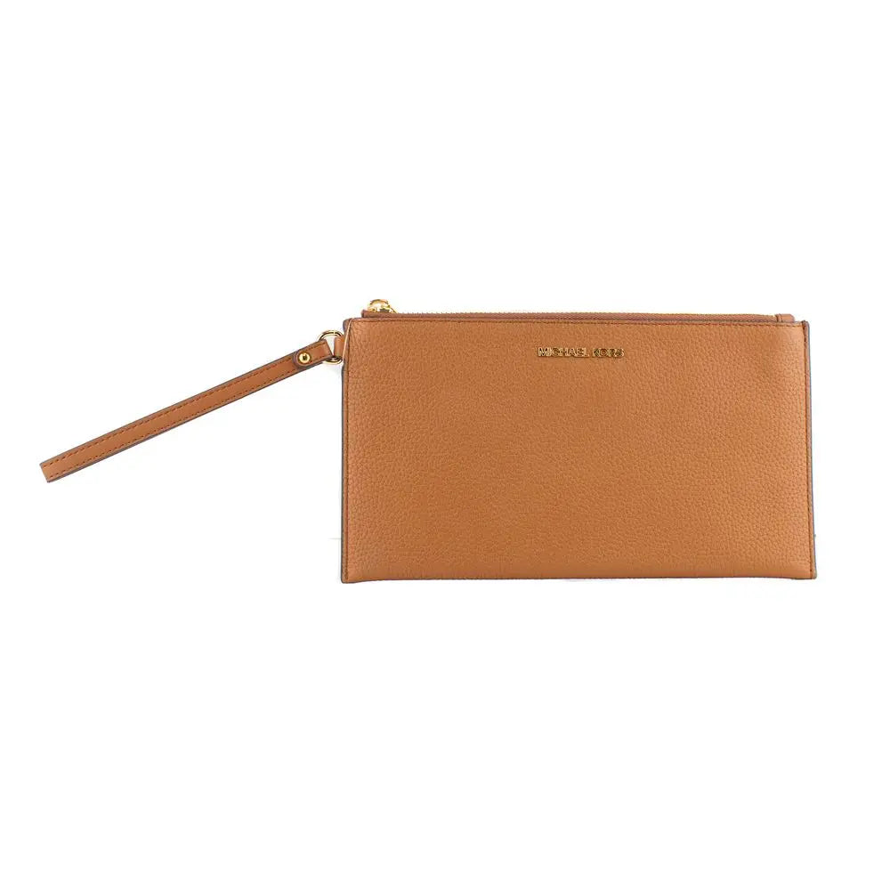 Michael Kors Brown Leather Clutch Bag Michael Kors