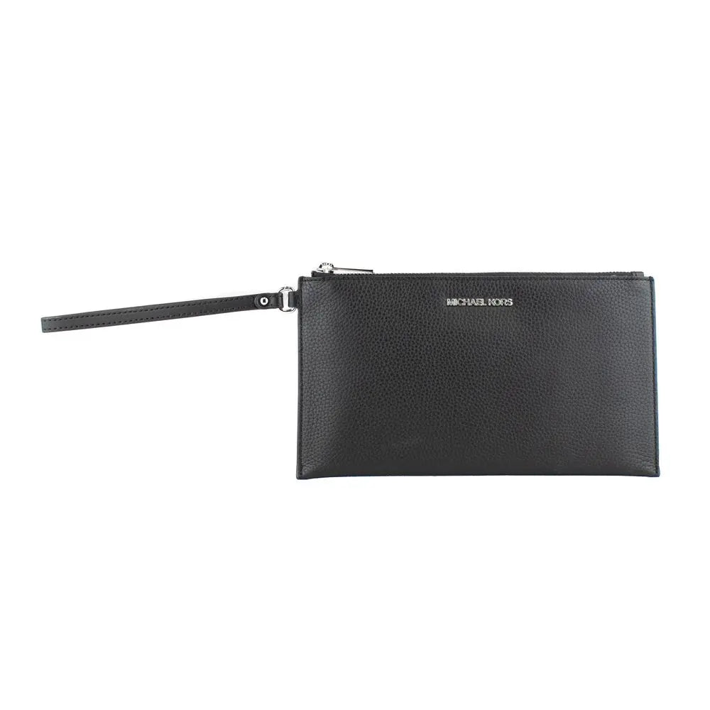 Michael Kors Black Leather Clutch Bag Michael Kors