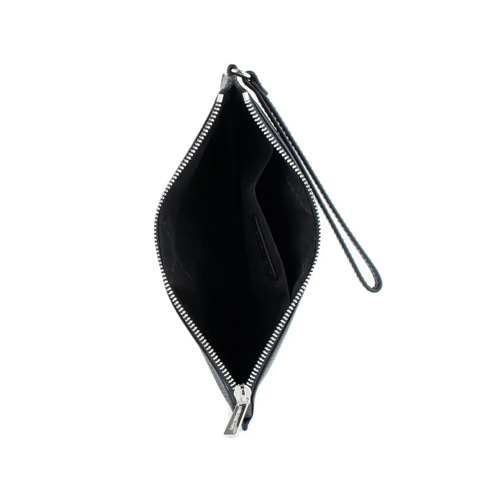 Michael Kors Black Leather Clutch Bag Michael Kors