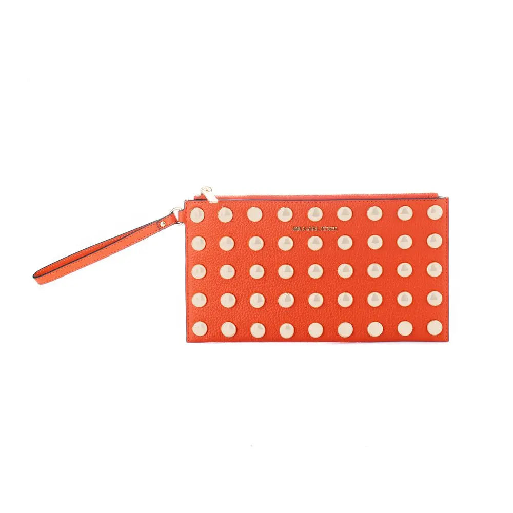 Michael Kors Orange Leather Clutch Bag Michael Kors