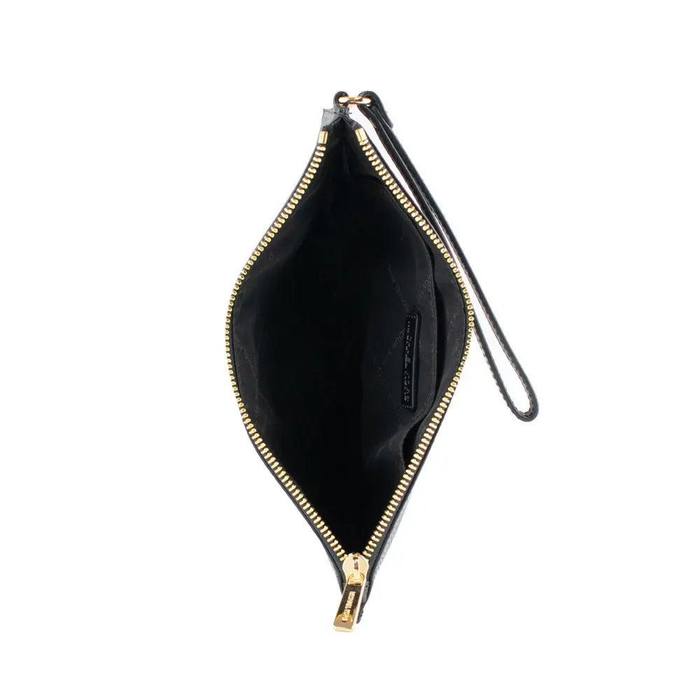 Michael Kors Black Leather Clutch Bag Michael Kors