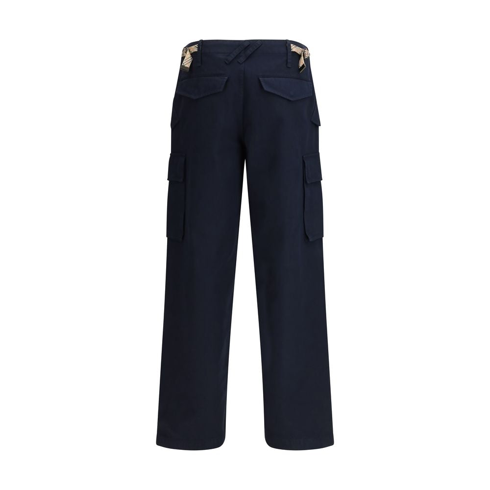 Burberry Blue Cotton Cargo Pants Burberry