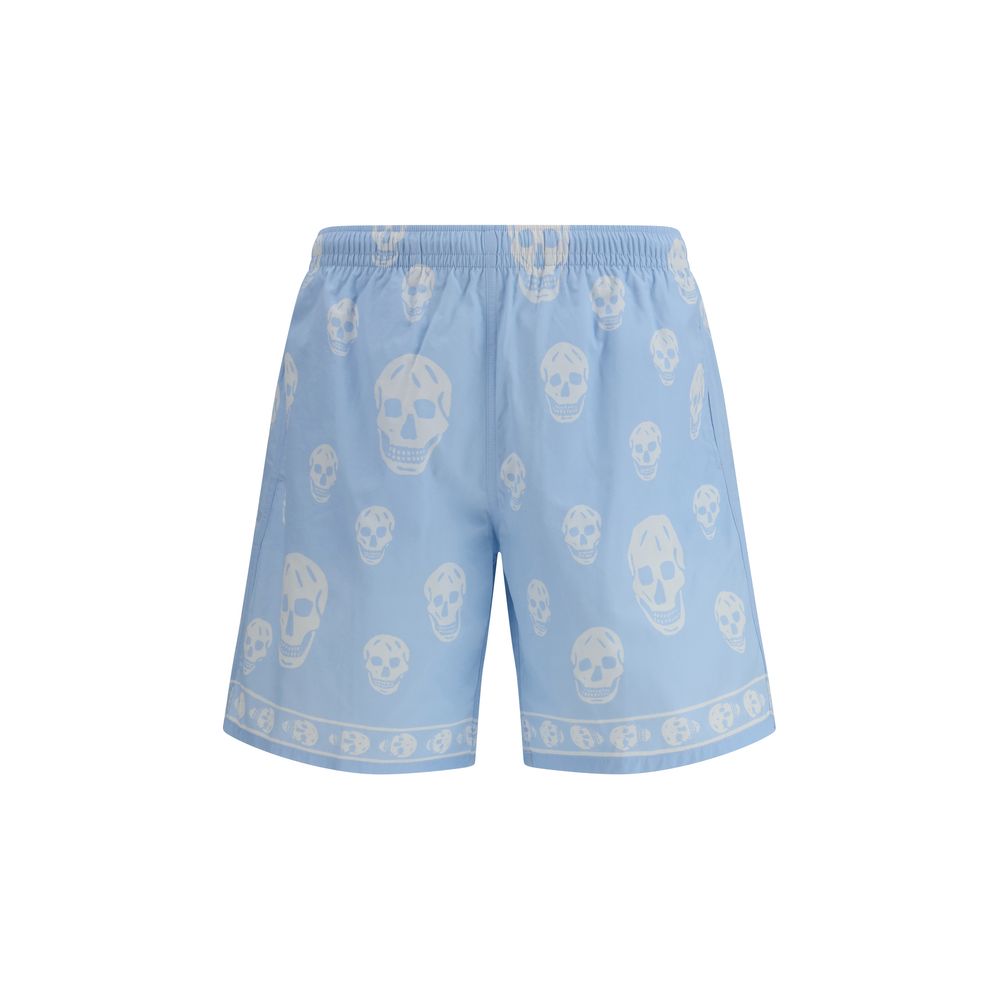 Alexander McQueen Blue Polyamide Shorts Alexander McQueen