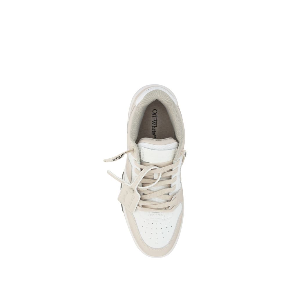 Off-White Beige Polyester Low Top Sneakers Off-White