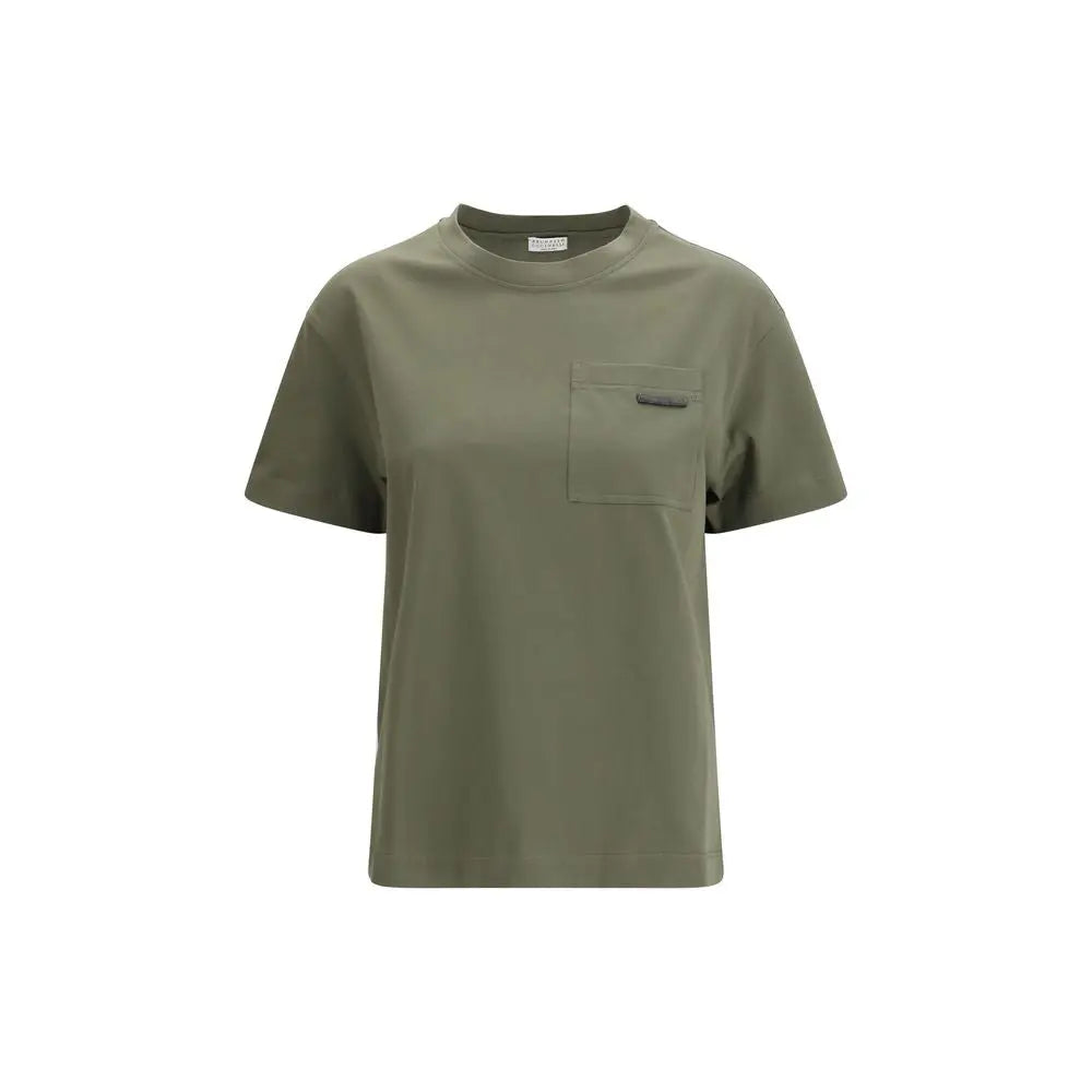Brunello Cucinelli Bicolor Cotton T-Shirt Brunello Cucinelli