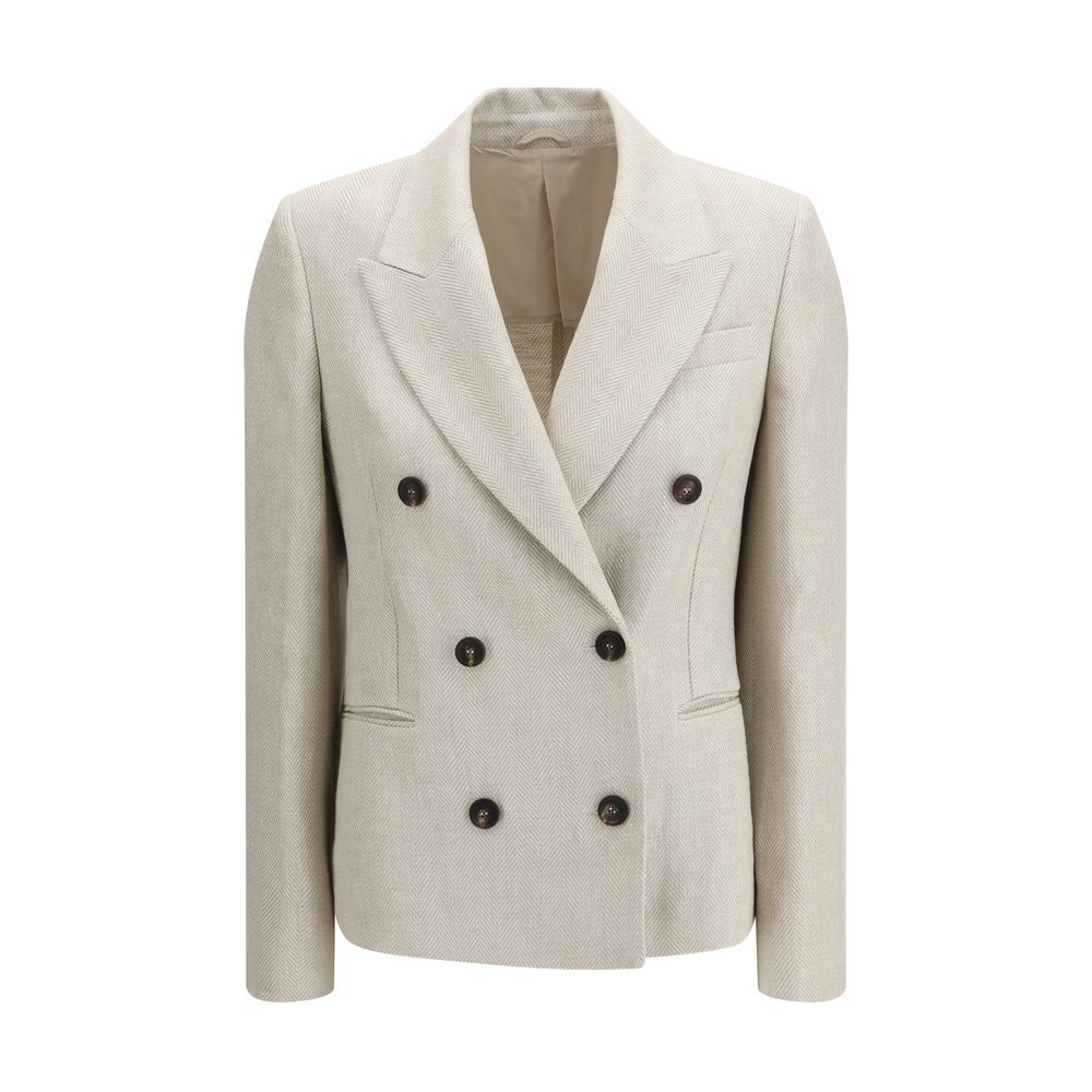 Brunello Cucinelli Beige Linen Blazer Brunello Cucinelli