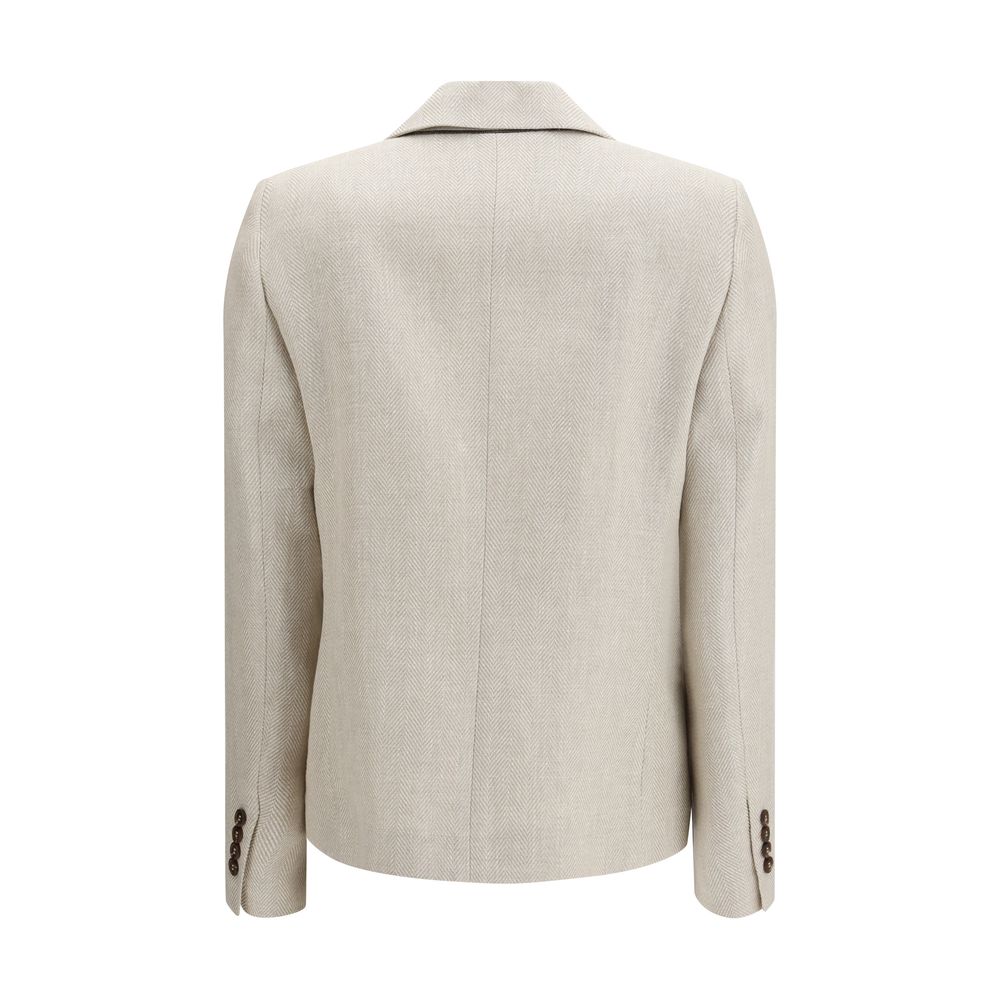 Brunello Cucinelli Beige Linen Blazer Brunello Cucinelli