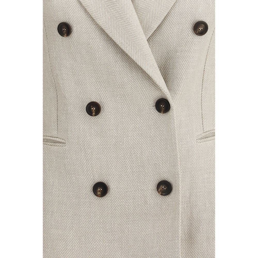 Brunello Cucinelli Beige Linen Blazer Brunello Cucinelli
