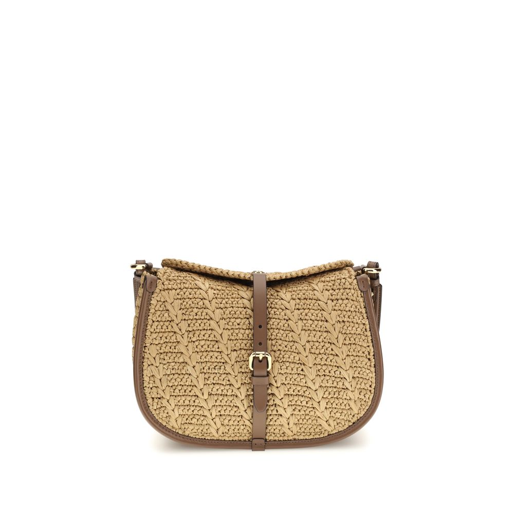 Etro Beige Raffia Shoulder Bag Etro