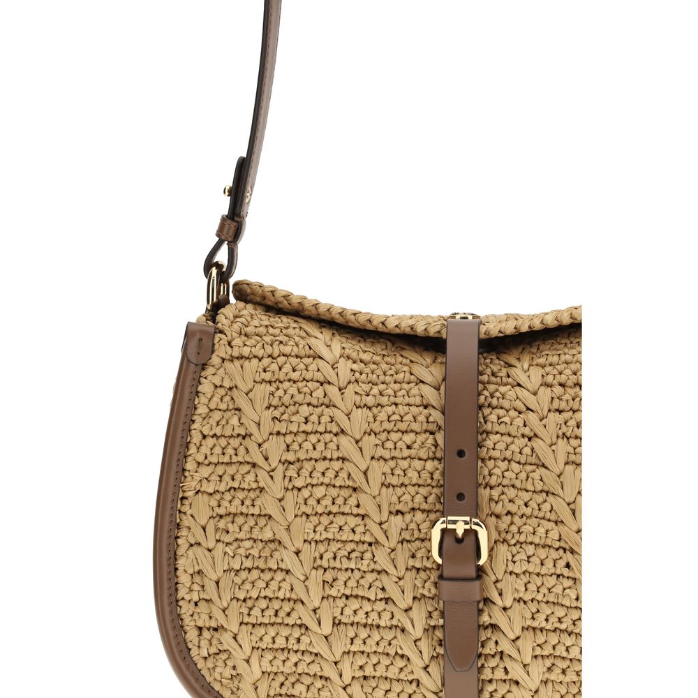 Etro Beige Raffia Shoulder Bag Etro