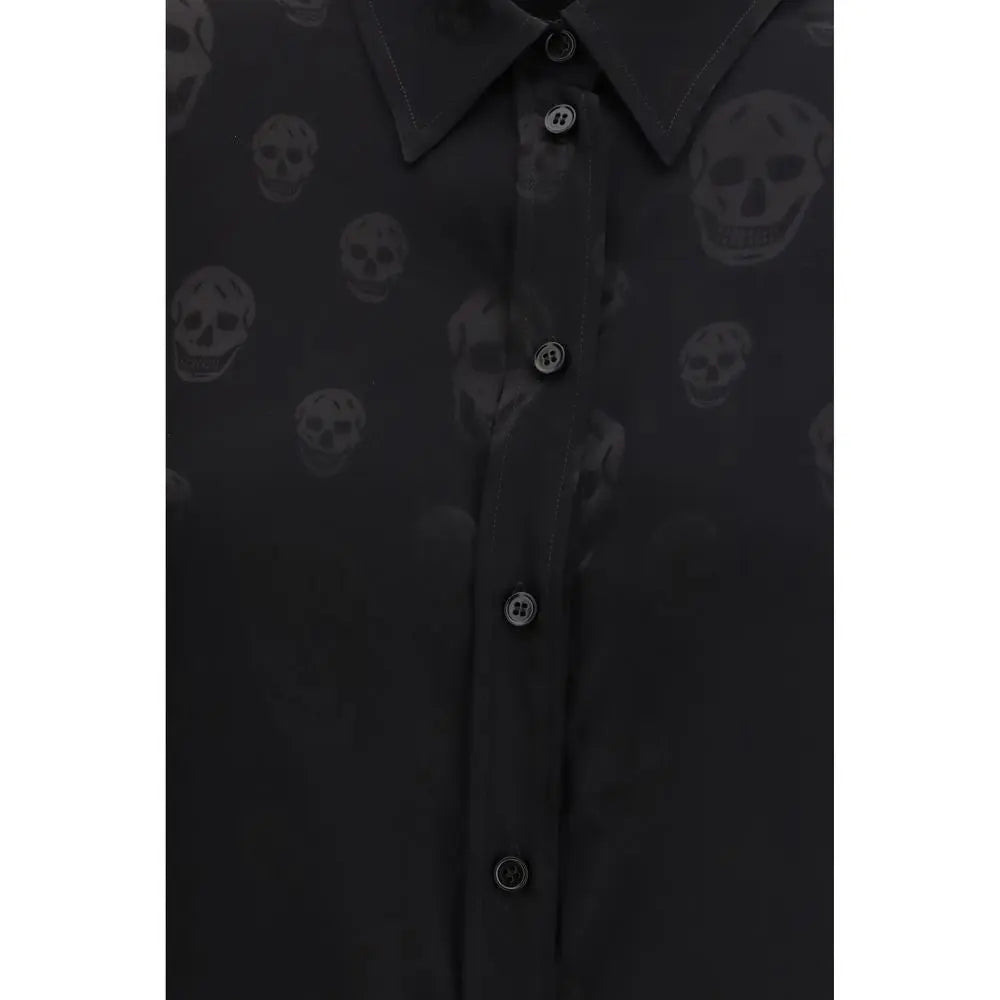Alexander McQueen Black Viscose Pattern Shirt Alexander McQueen