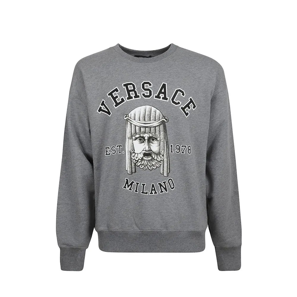 Versace Gray Cotton Sweatshirt Versace