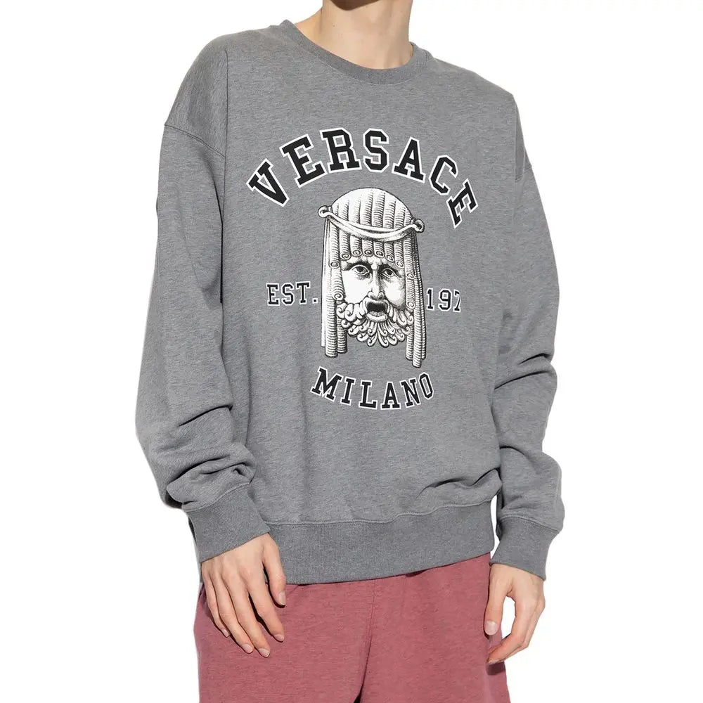 Versace Gray Cotton Sweatshirt Versace