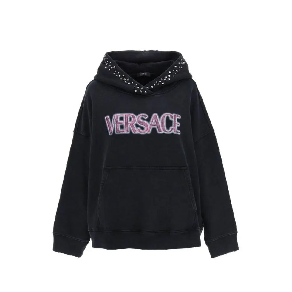 Versace Black Cotton Sweatshirt Versace