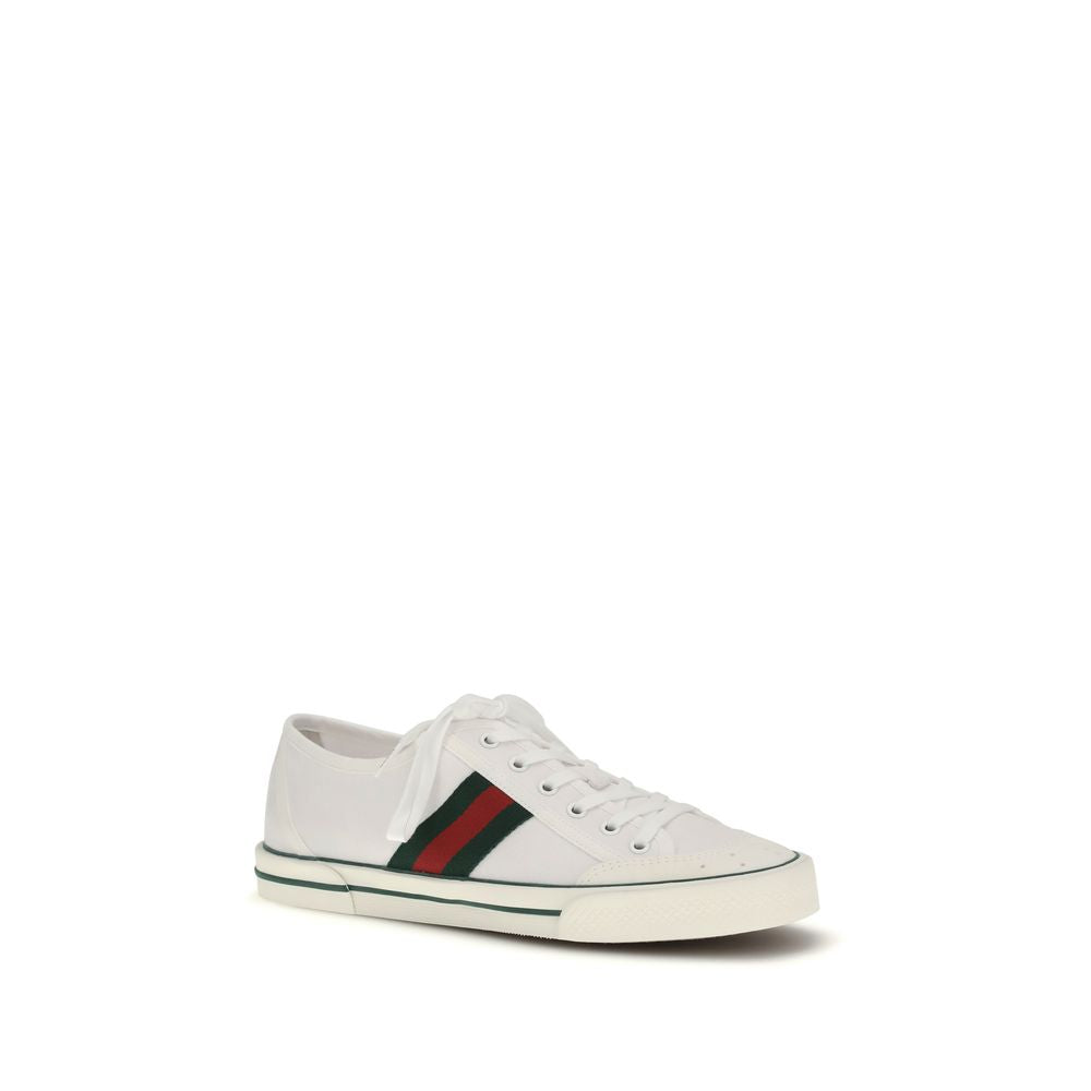Gucci White Cotton Low Top Sneakers Gucci