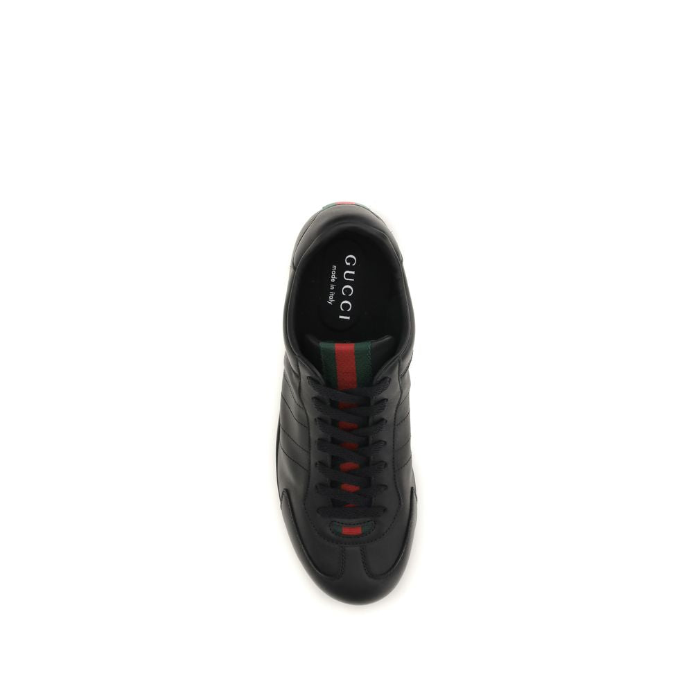 Gucci Black Calf Leather Bos Taurus Low Top Sneakers Gucci